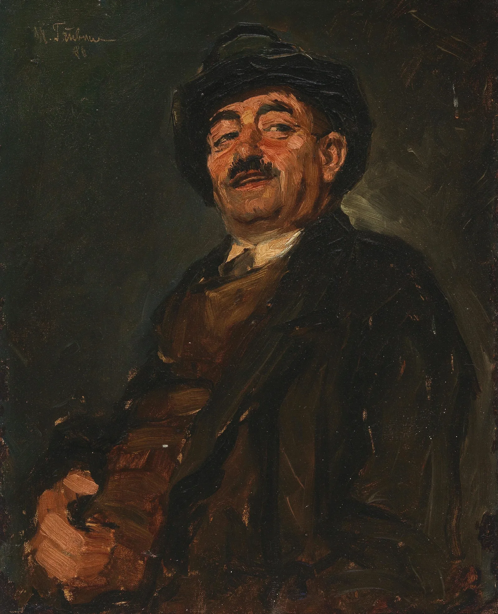 Camille Lachend Wall Art by Wilhelm Trübner - Canvas Print