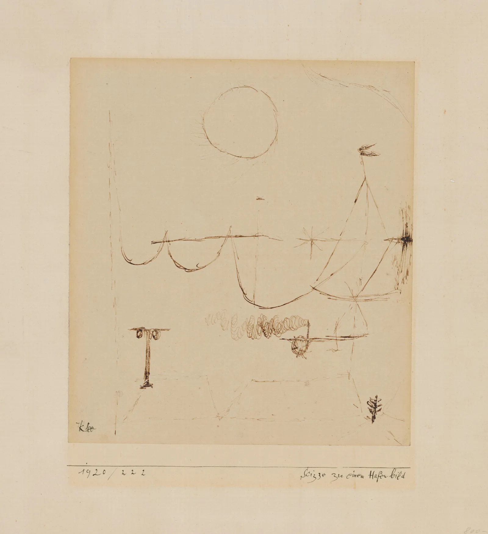 Skizze Zu Einem Hafenbild Wall Art by Paul Klee - Canvas Print