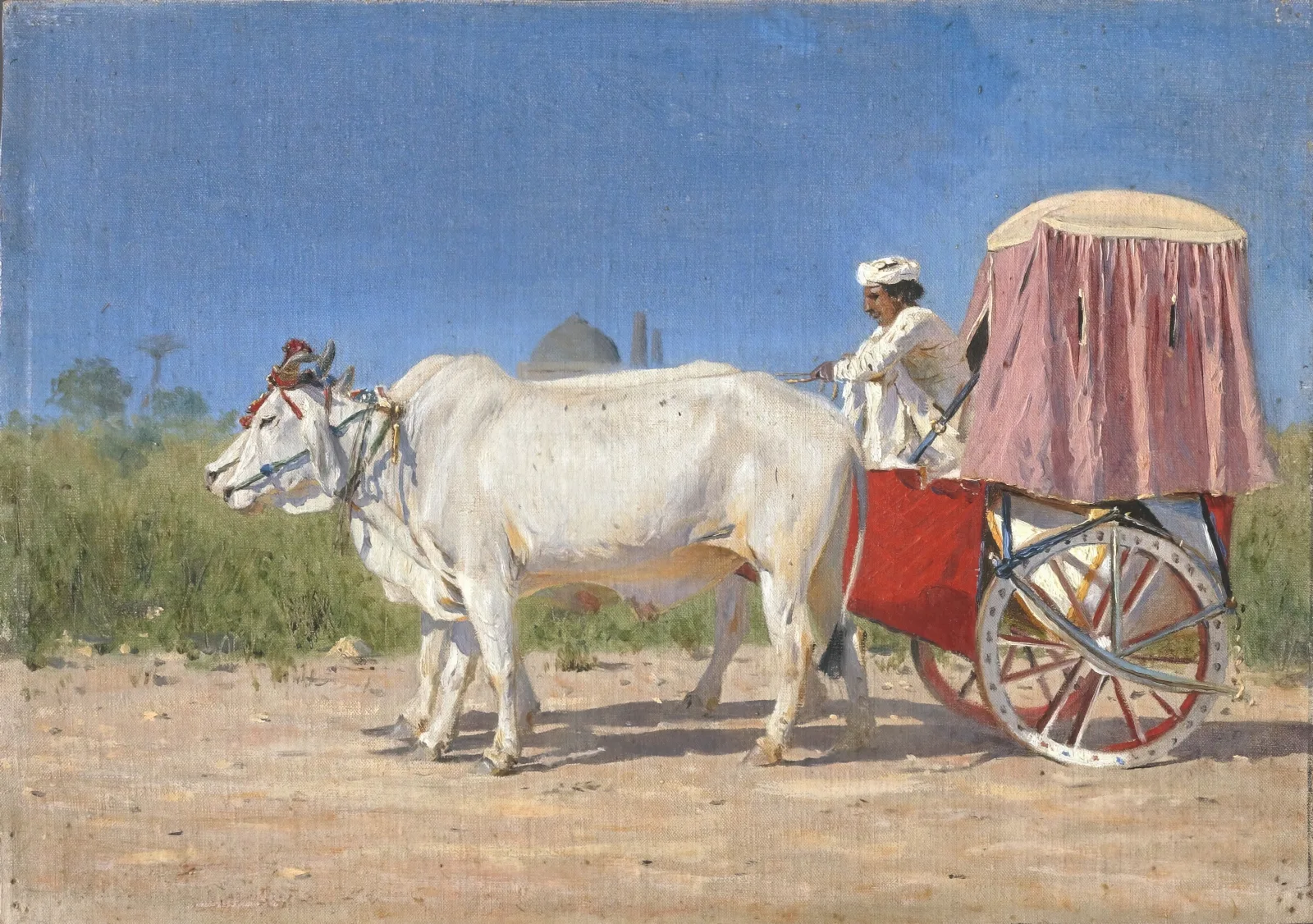 Carriage To Delhi Wall Art by Vasily Vereshchagin - Canvas Print