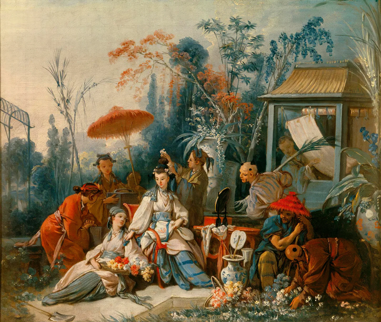 The Chinese Garden Wall Art by François Boucher - Canvas Print