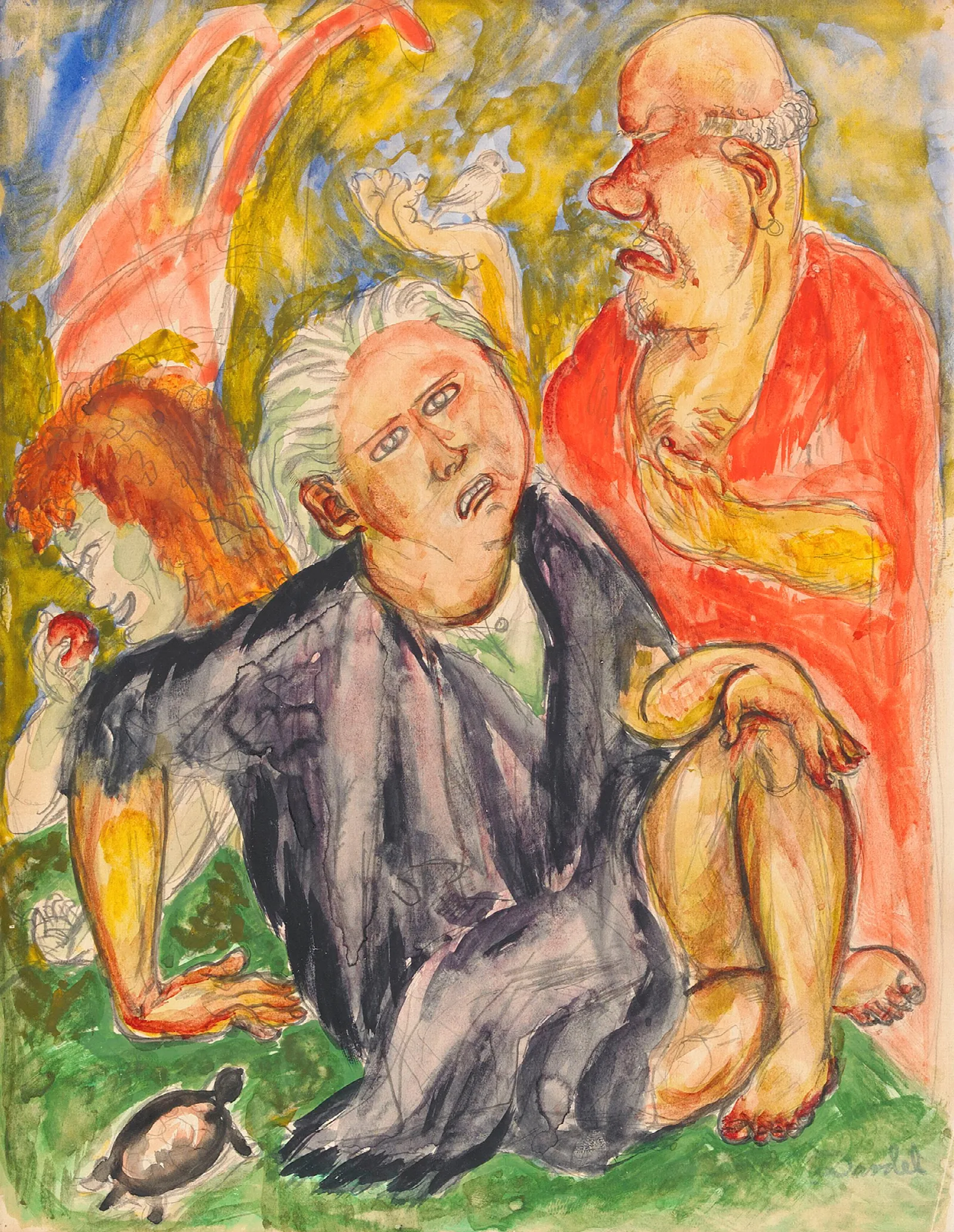 Samtal Wall Art by Nils Dardel - Canvas Print