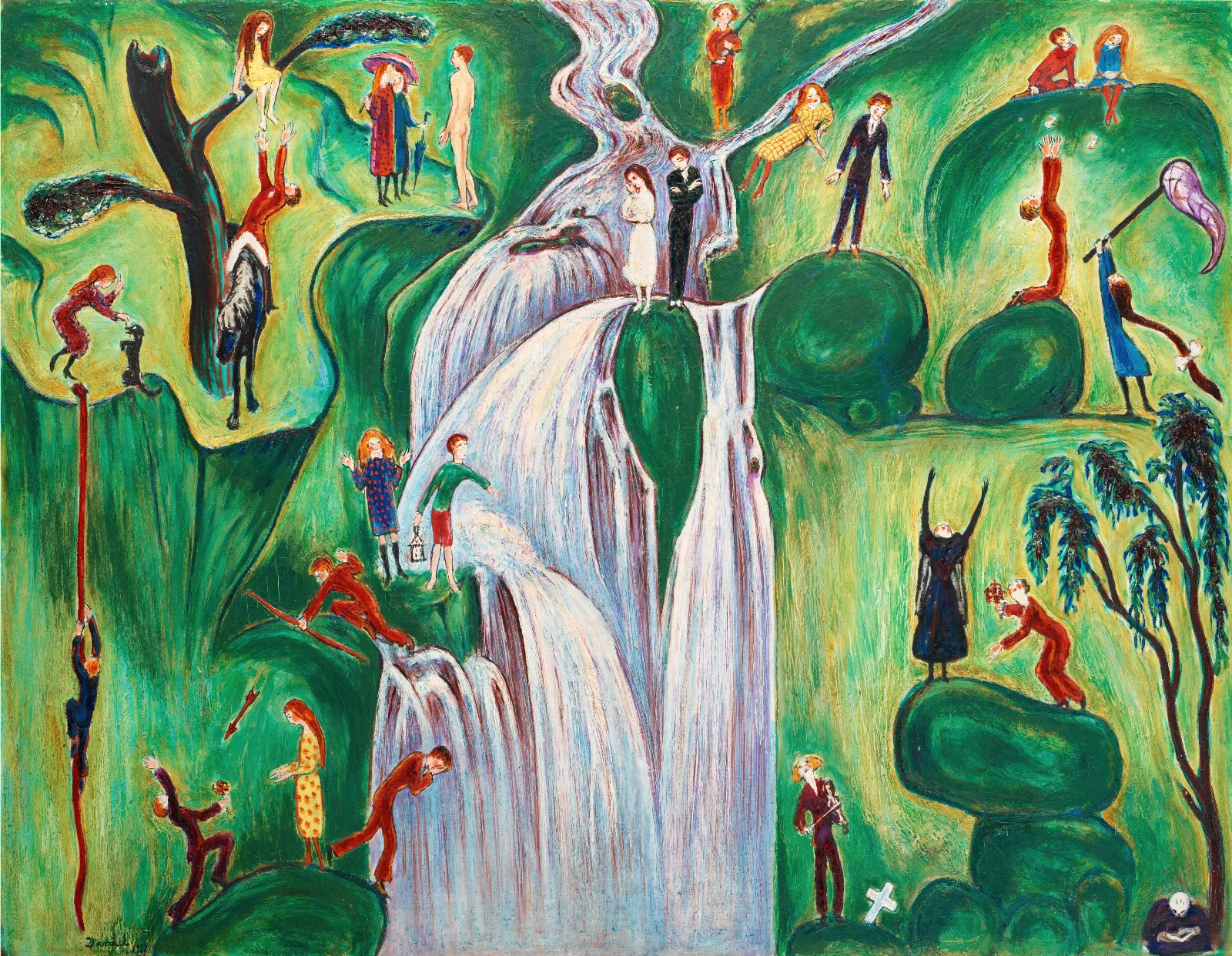 Vattenfallet Wall Art by Nils Dardel - Canvas Print
