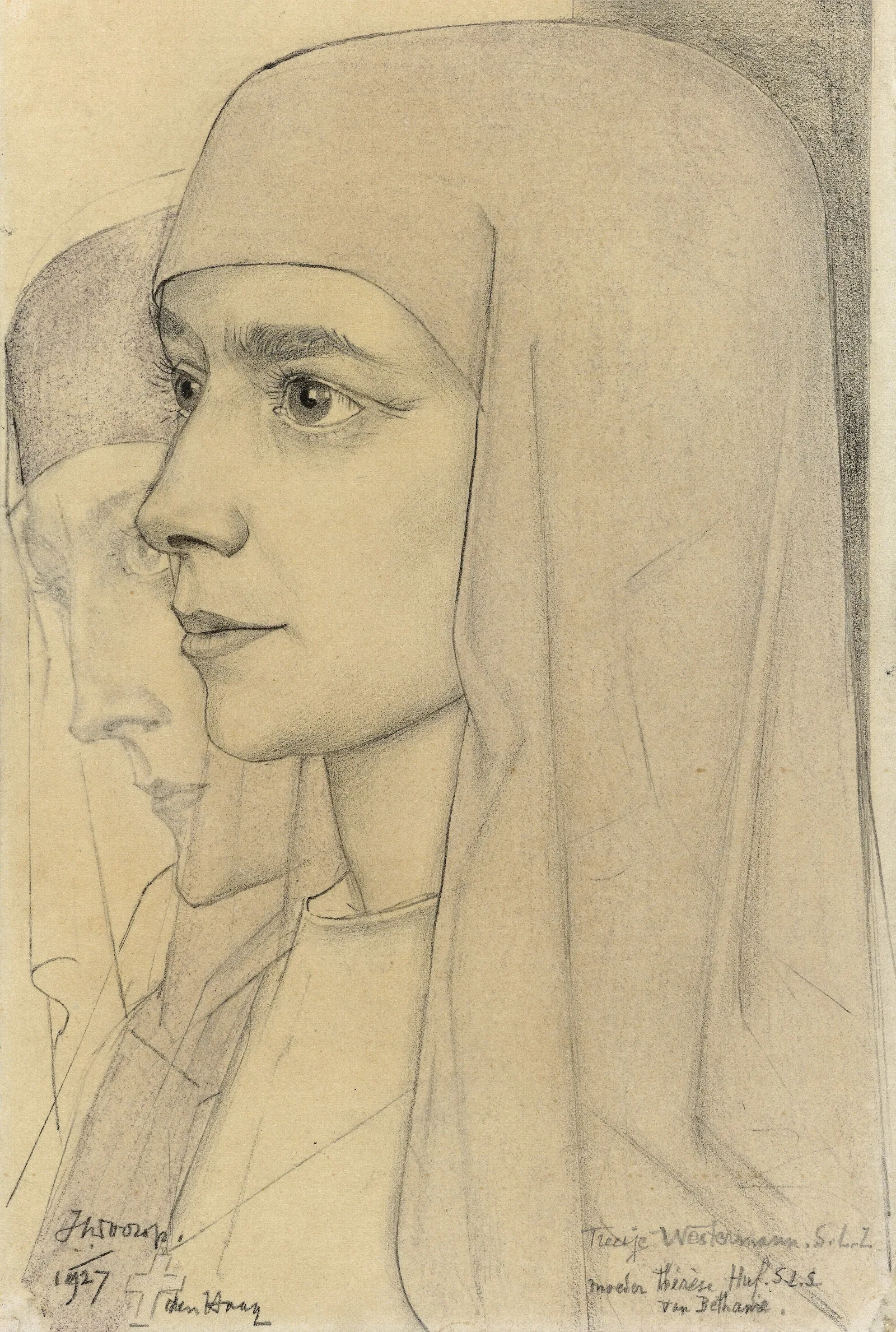Portret Van Treesje Westermann Moeder Therese Huf Van Bethanie Wall Art by Jan Toorop - Canvas Print