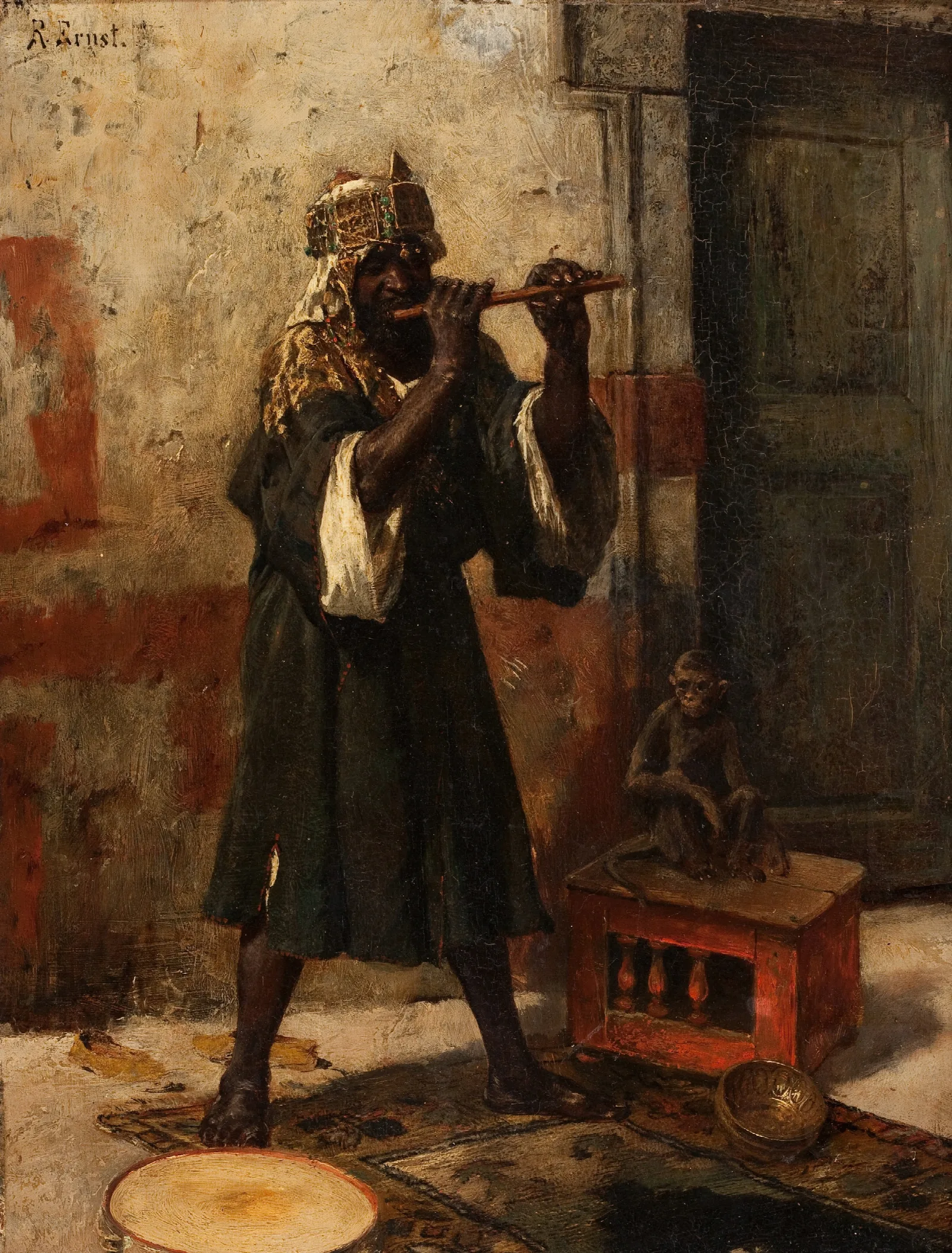 The Snake Charmer 7 Wall Art by Rudolf Ernst - Canvas Print