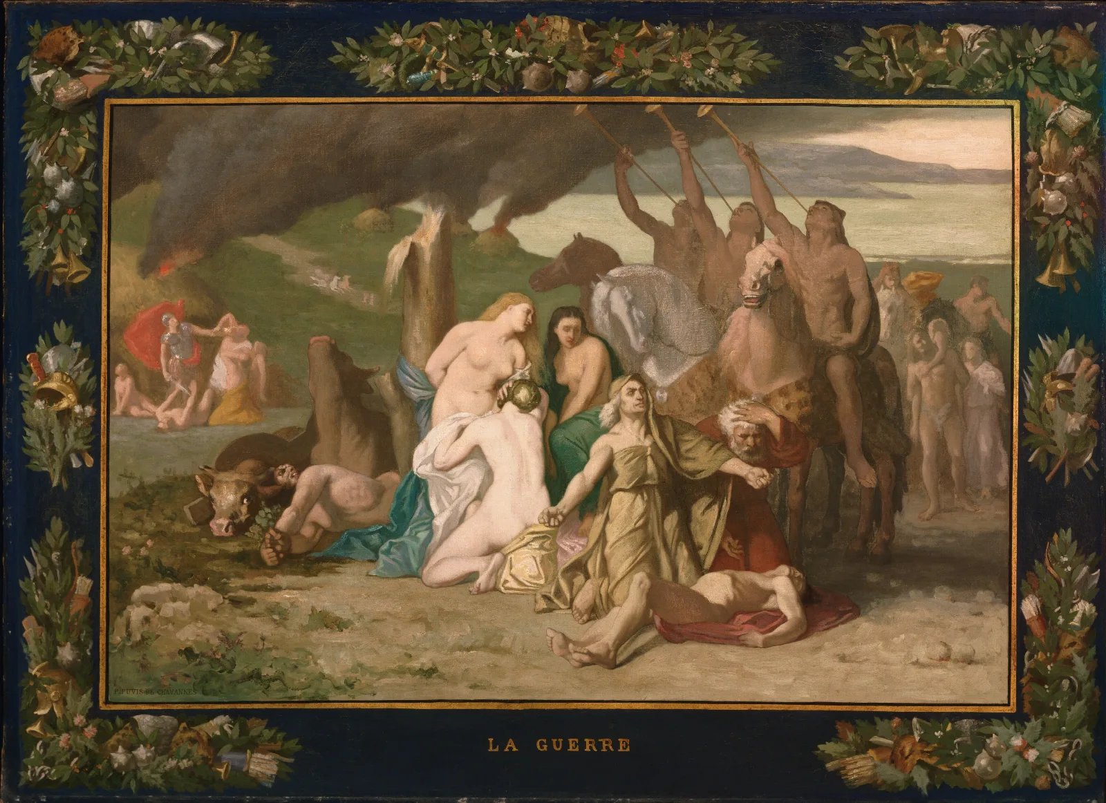 War Wall Art by Pierre Puvis de Chavannes - Canvas Print