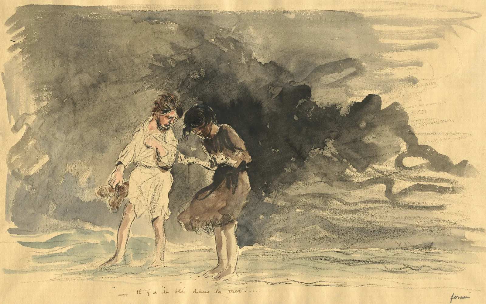 There Is Corn In The Sea Wall Art by Jean-Louis Forain - Canvas Print