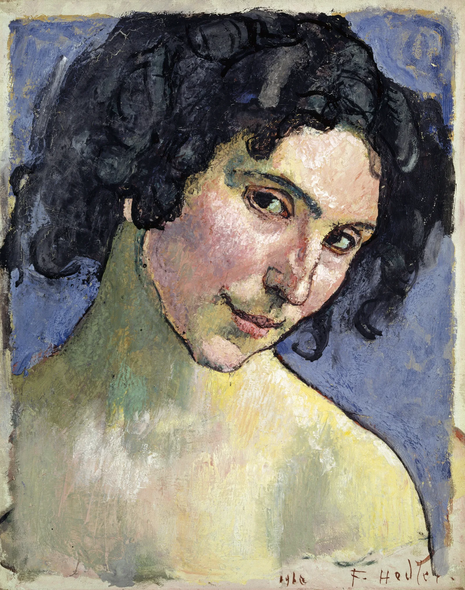 Portrait Of The Model Giulia Leonardi Wall Art by Ferdinand Hodler - Canvas Print