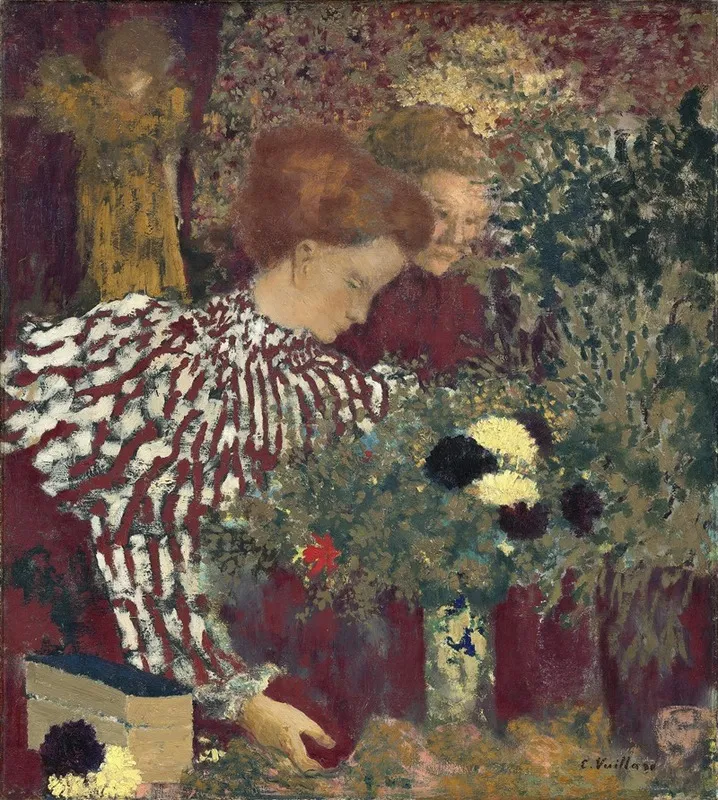 Woman In A Striped Dress Wall Art by Édouard Vuillard - Canvas Print