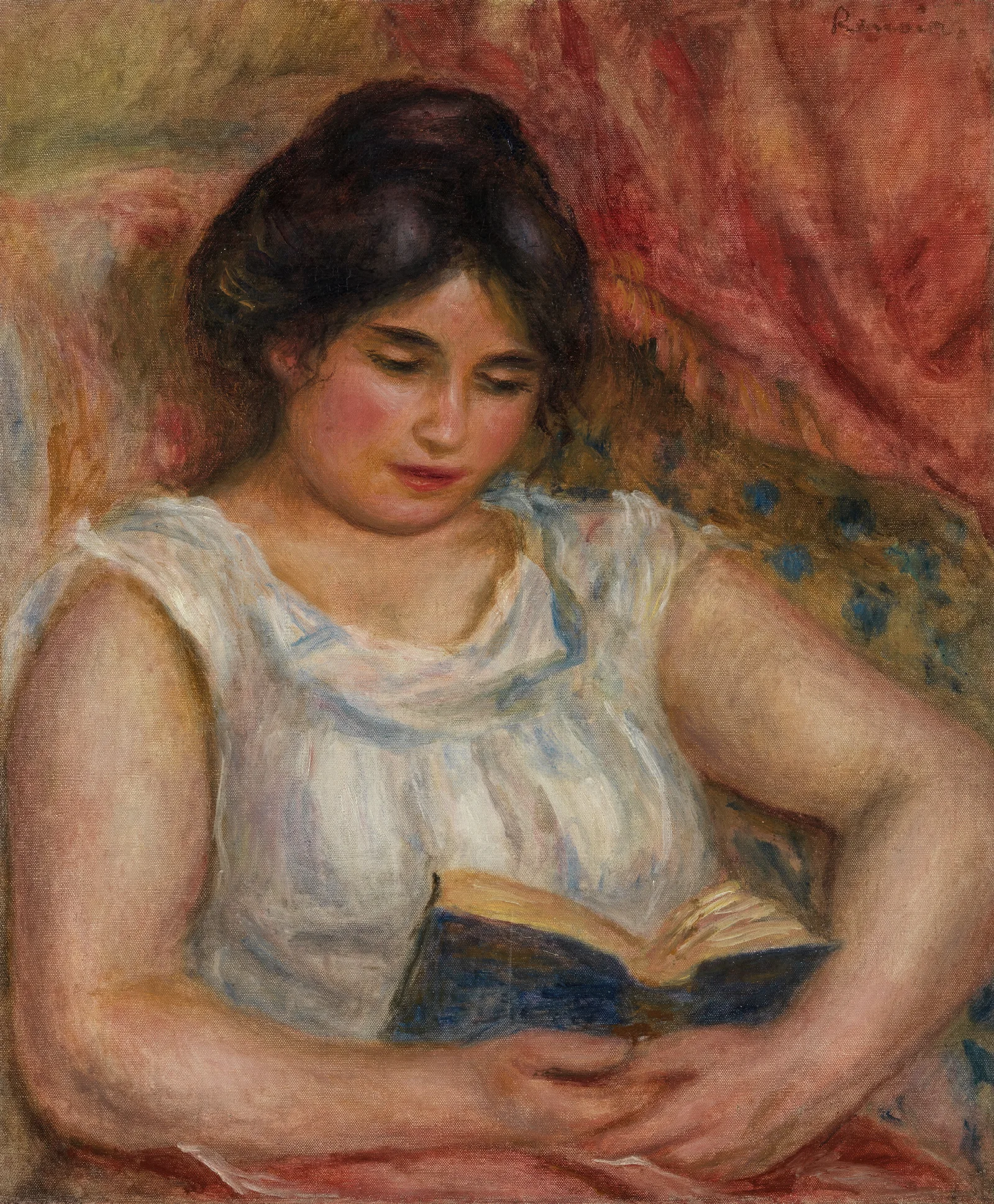 Gabrielle Reading Wall Art by Pierre-Auguste Renoir - Canvas Print