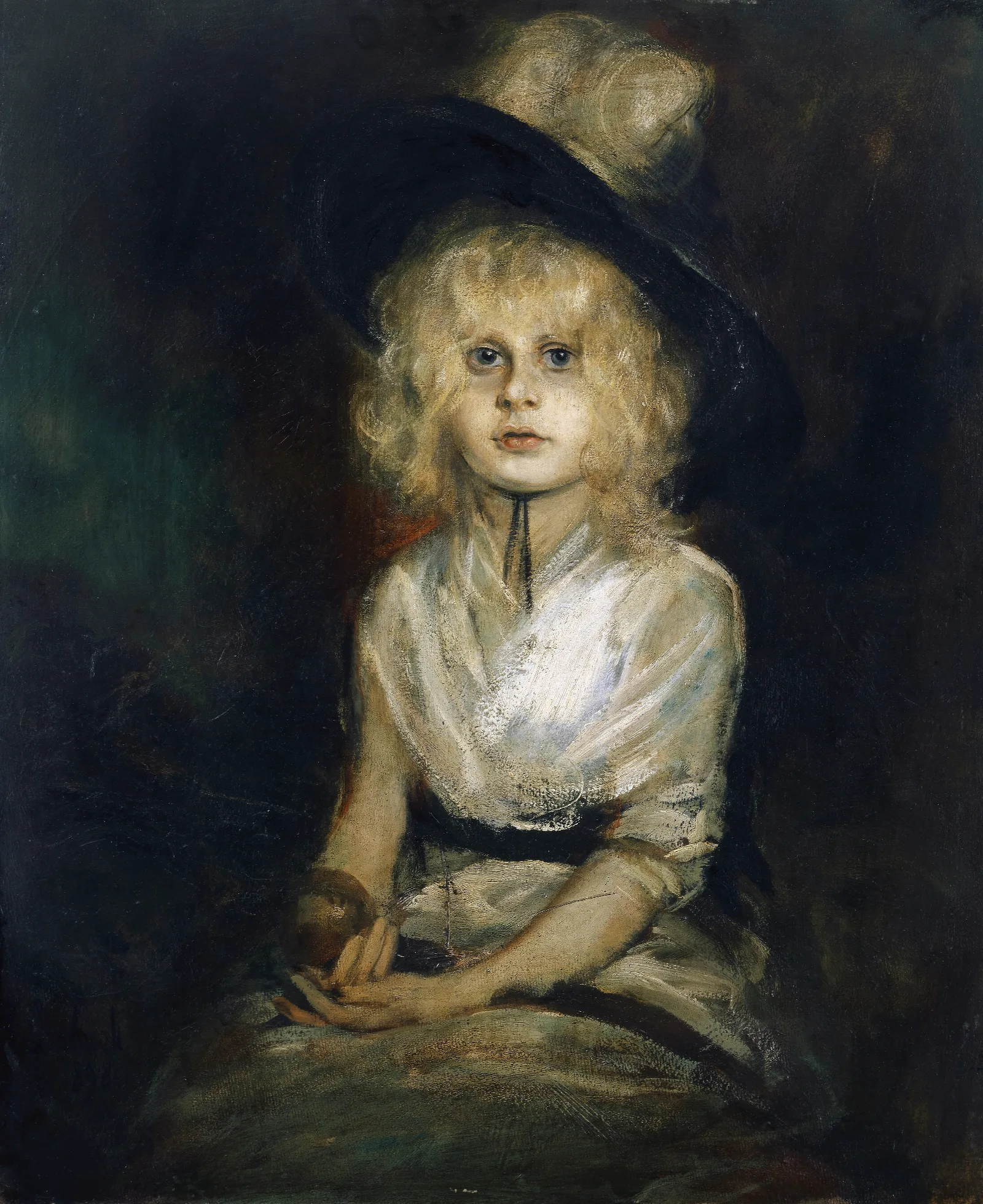 Portrait Of Marion Lenbach Wall Art by Franz von Lenbach - Canvas Print