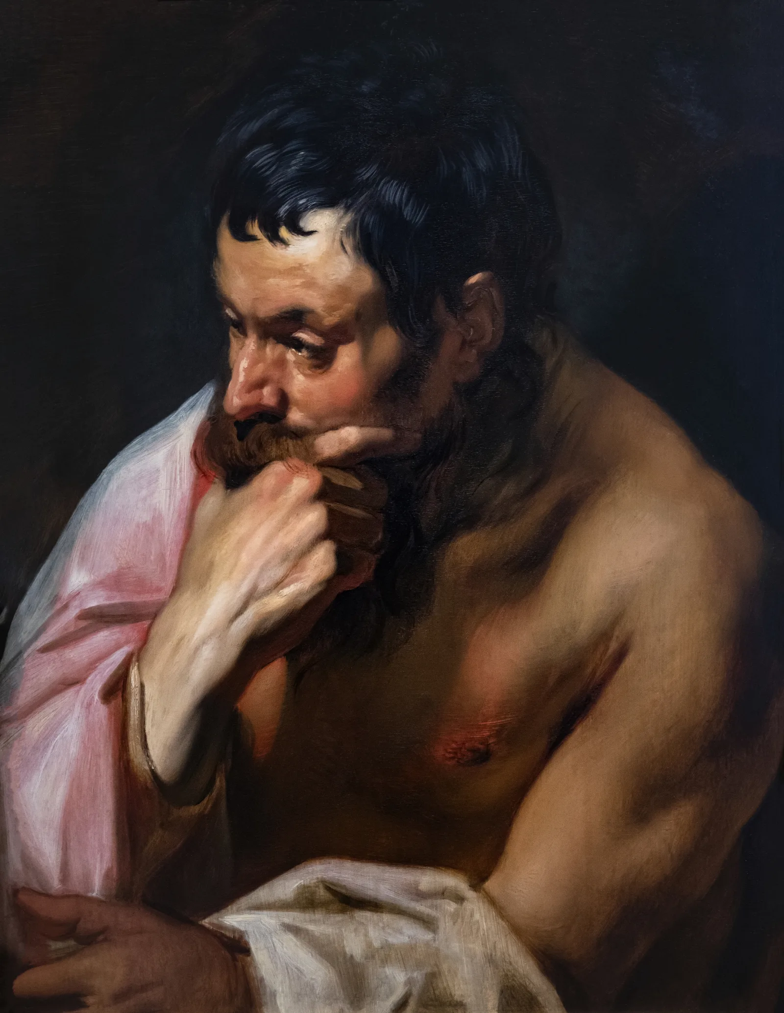 The Thinker Or Fauna In Meditation Wall Art by Jacob Jordaens - Canvas Print