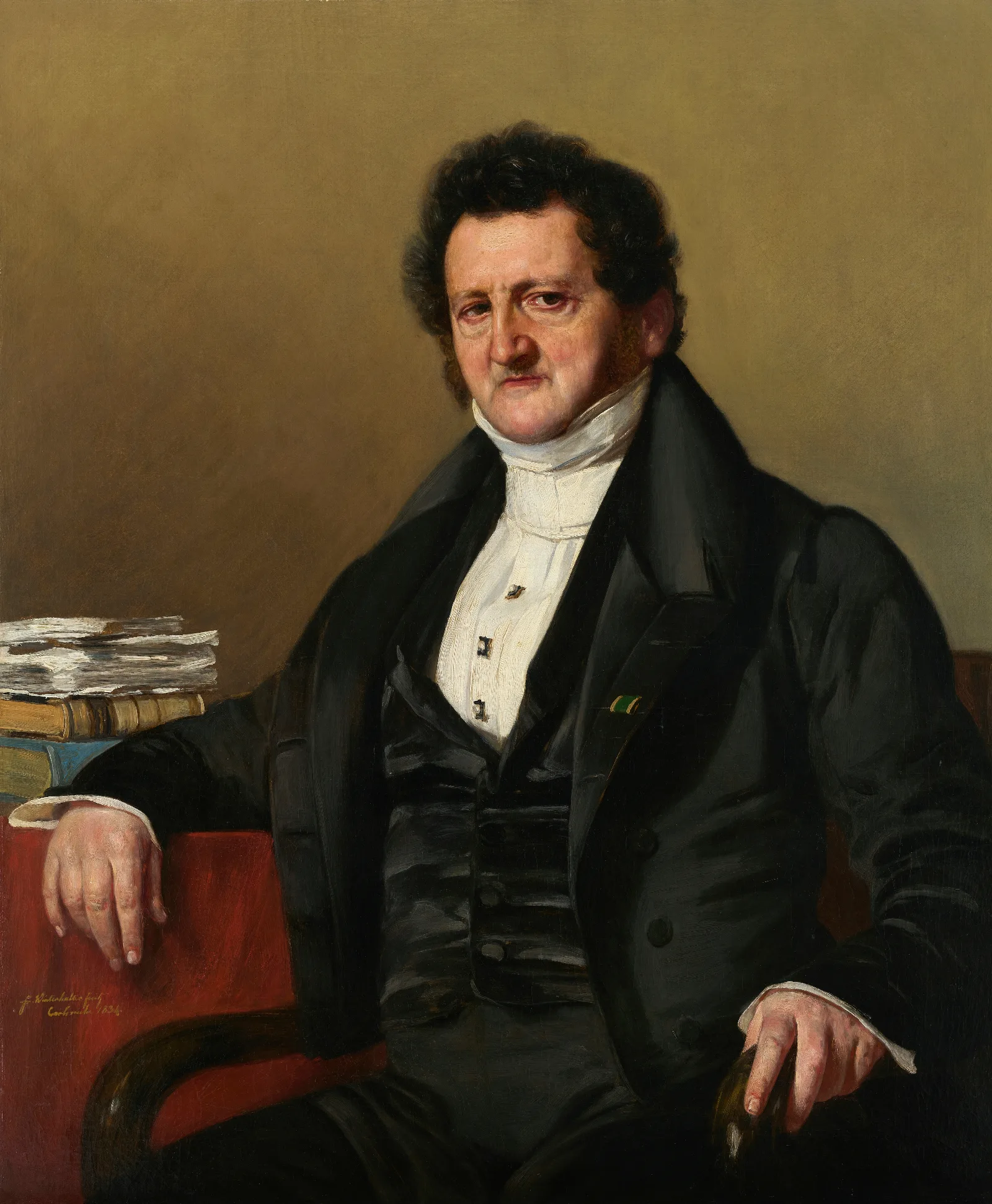 Banker David Seligmann Freiherr Von Eichthal Wall Art by Franz Xaver Winterhalter - Canvas Print