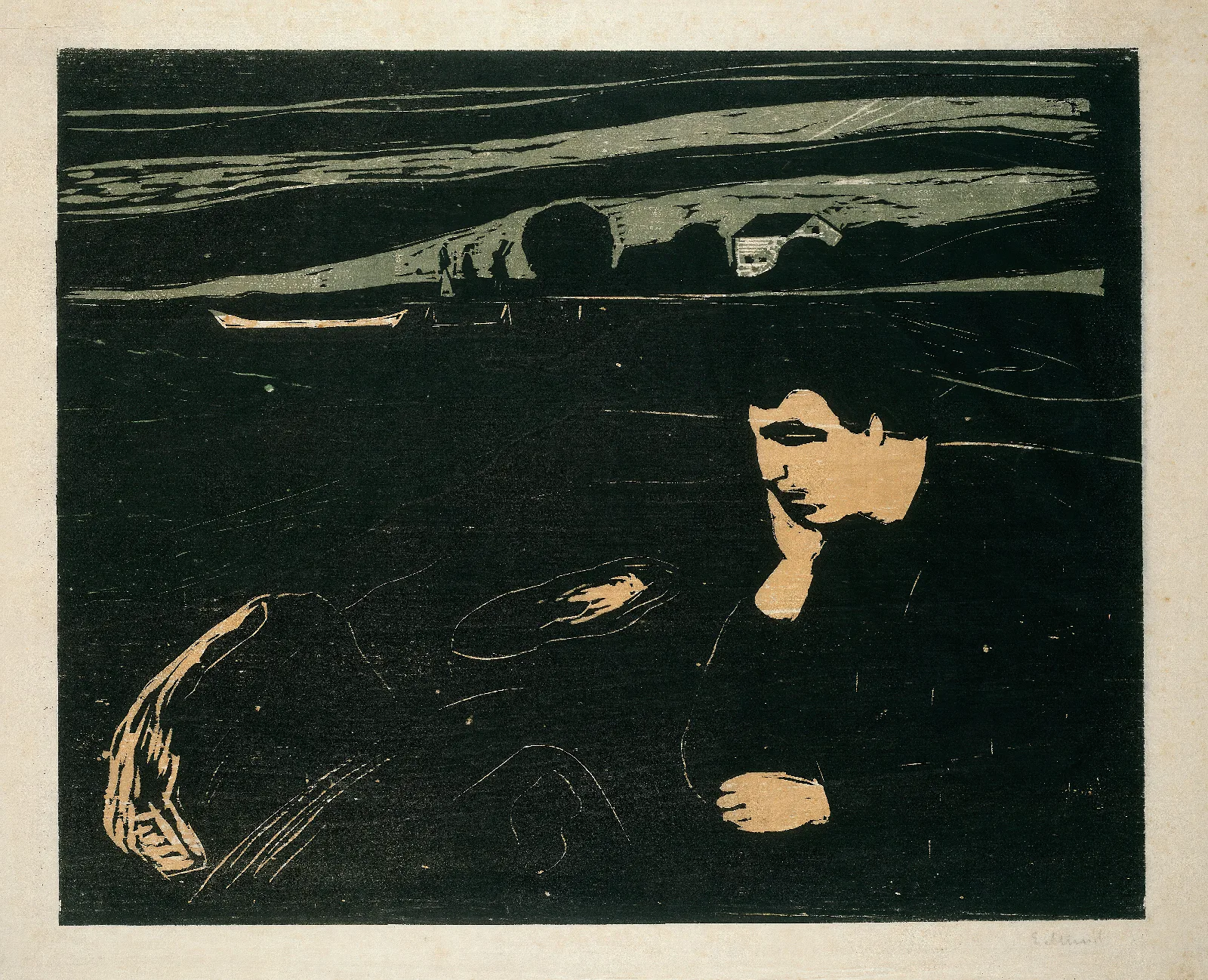 Melancholy Iii Wall Art by Edvard Munch - Canvas Print
