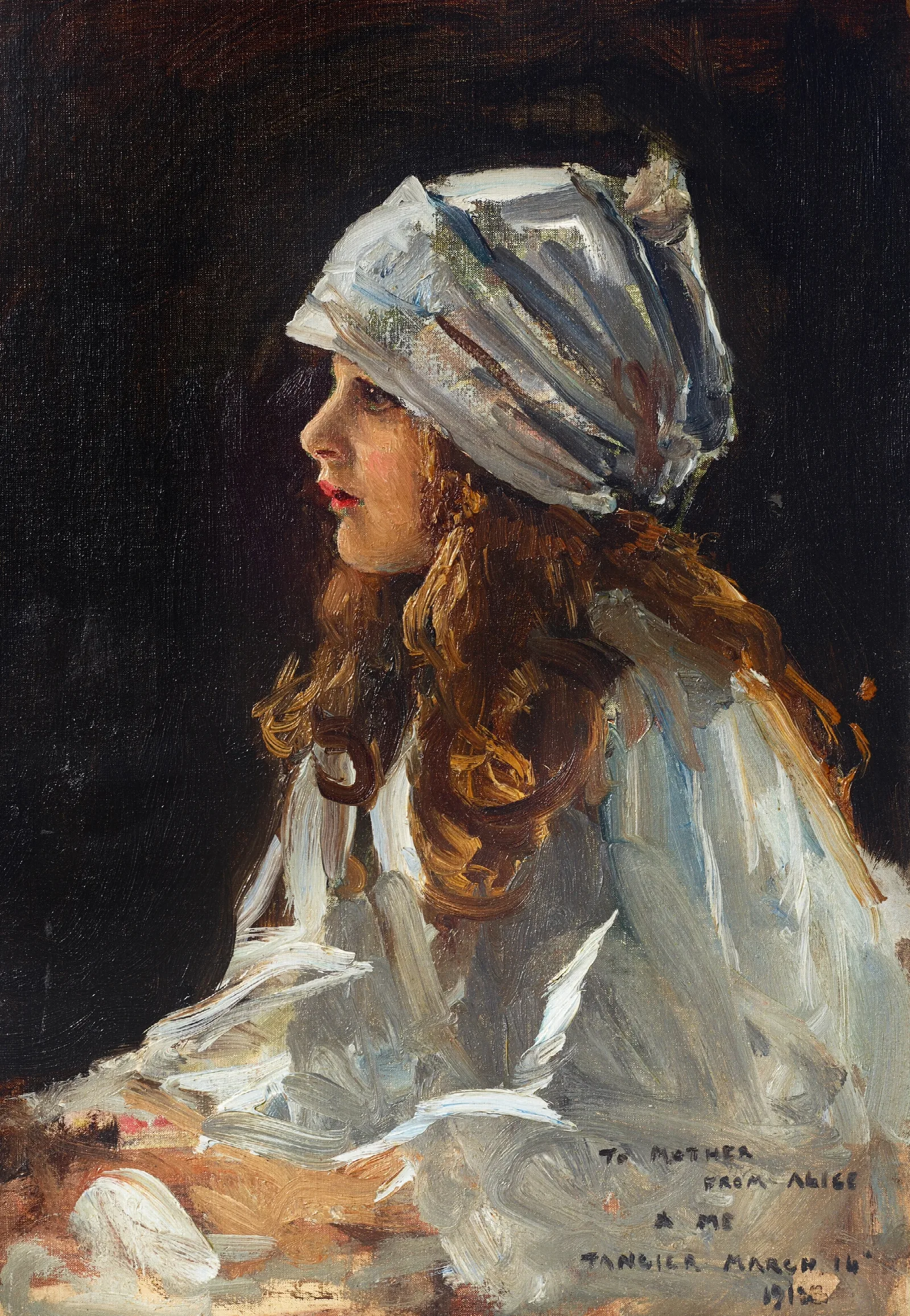 Portrait Of The Artists Daughter Alice Wall Art by Sir John Lavery - Canvas Print