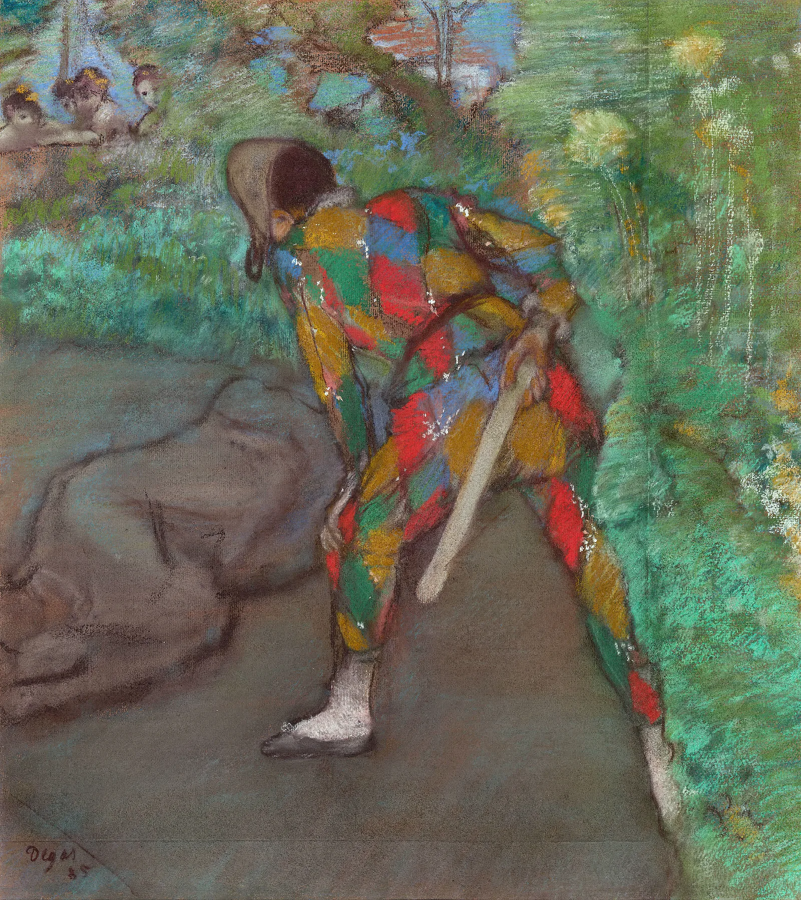 Harlequin Wall Art by Edgar Degas - Canvas Print