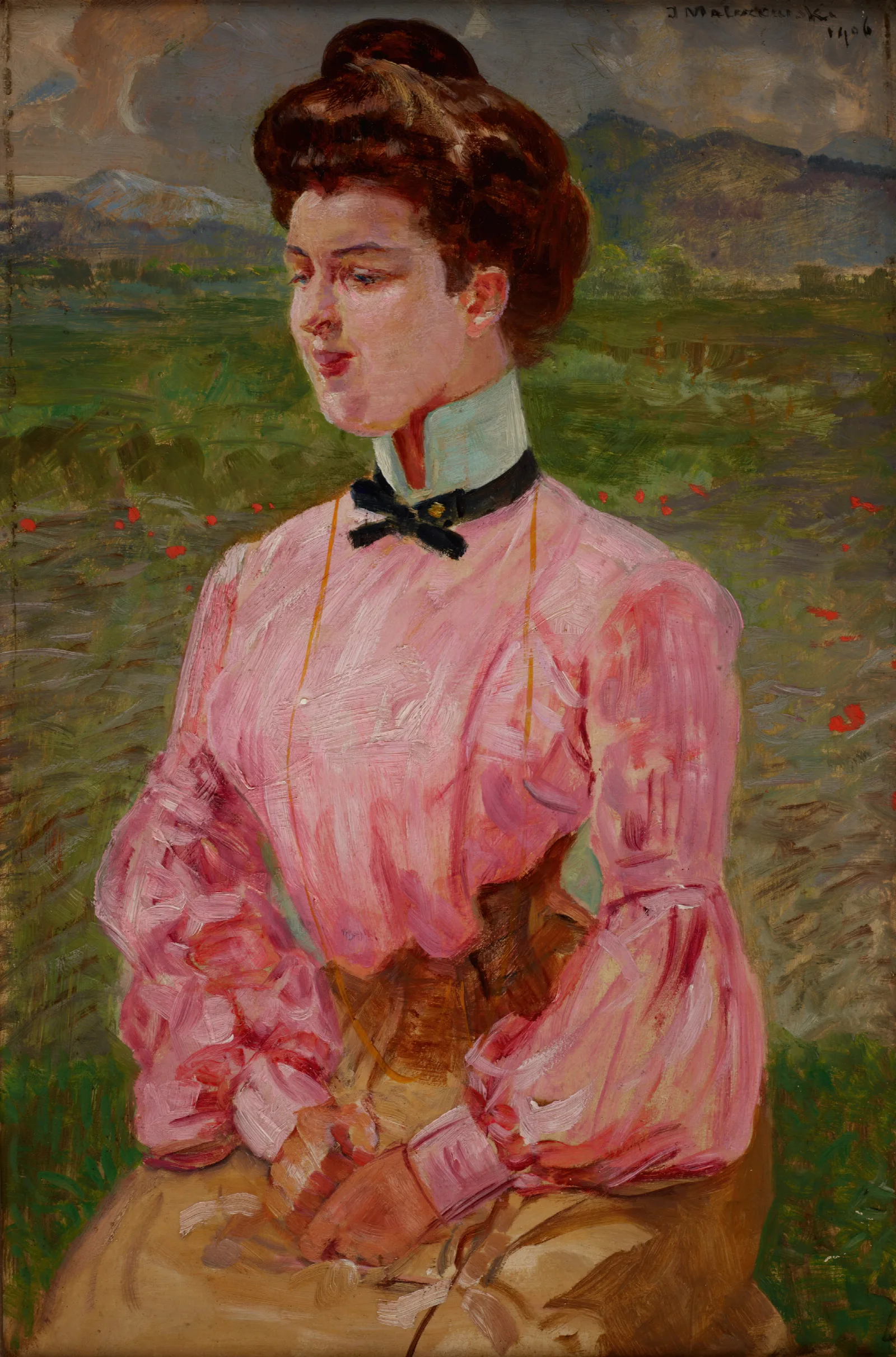 Portrait Of A Young Lady 27 Wall Art by Jacek Malczewski - Canvas Print