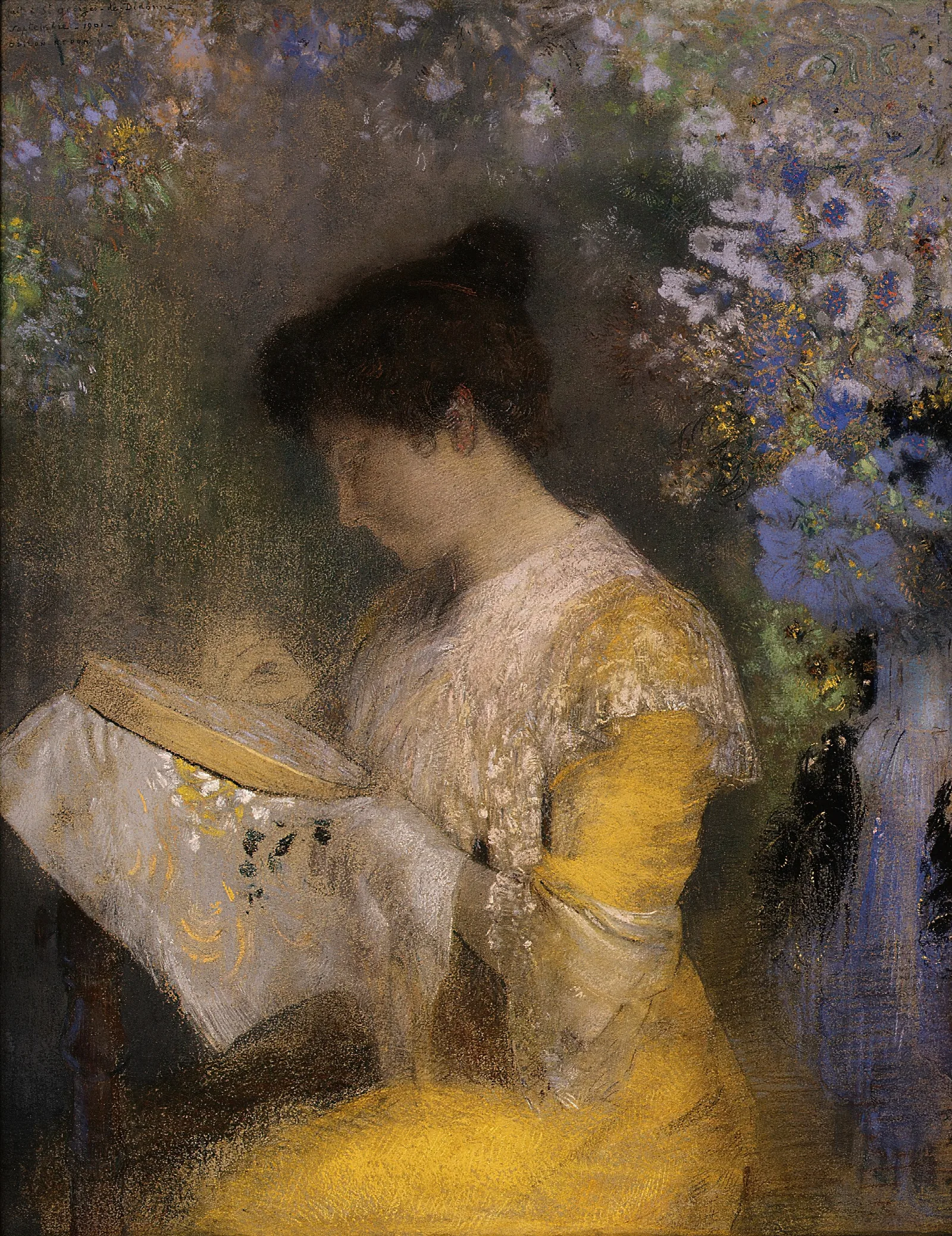 Madame Arthur Fontaine Marie Escudier Born 1865 Wall Art by Odilon Redon - Canvas Print