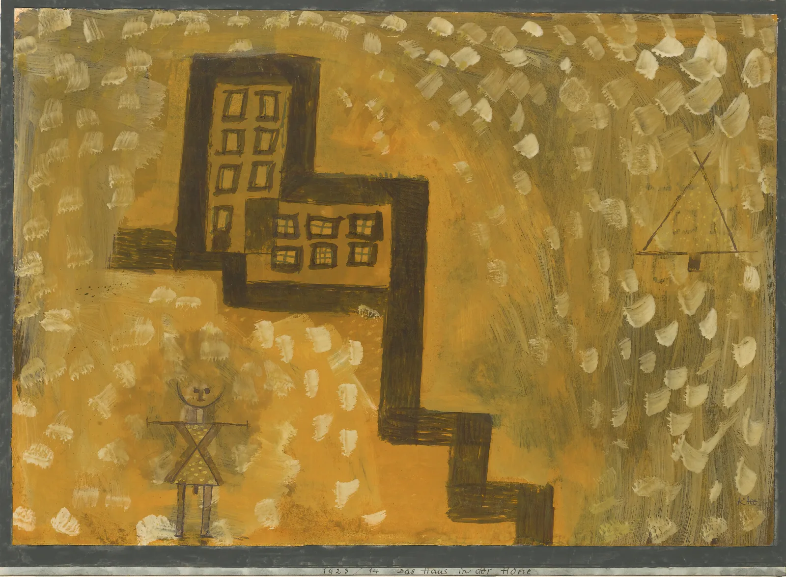 Das Haus In Der Hohe The House On High Wall Art by Paul Klee - Canvas Print