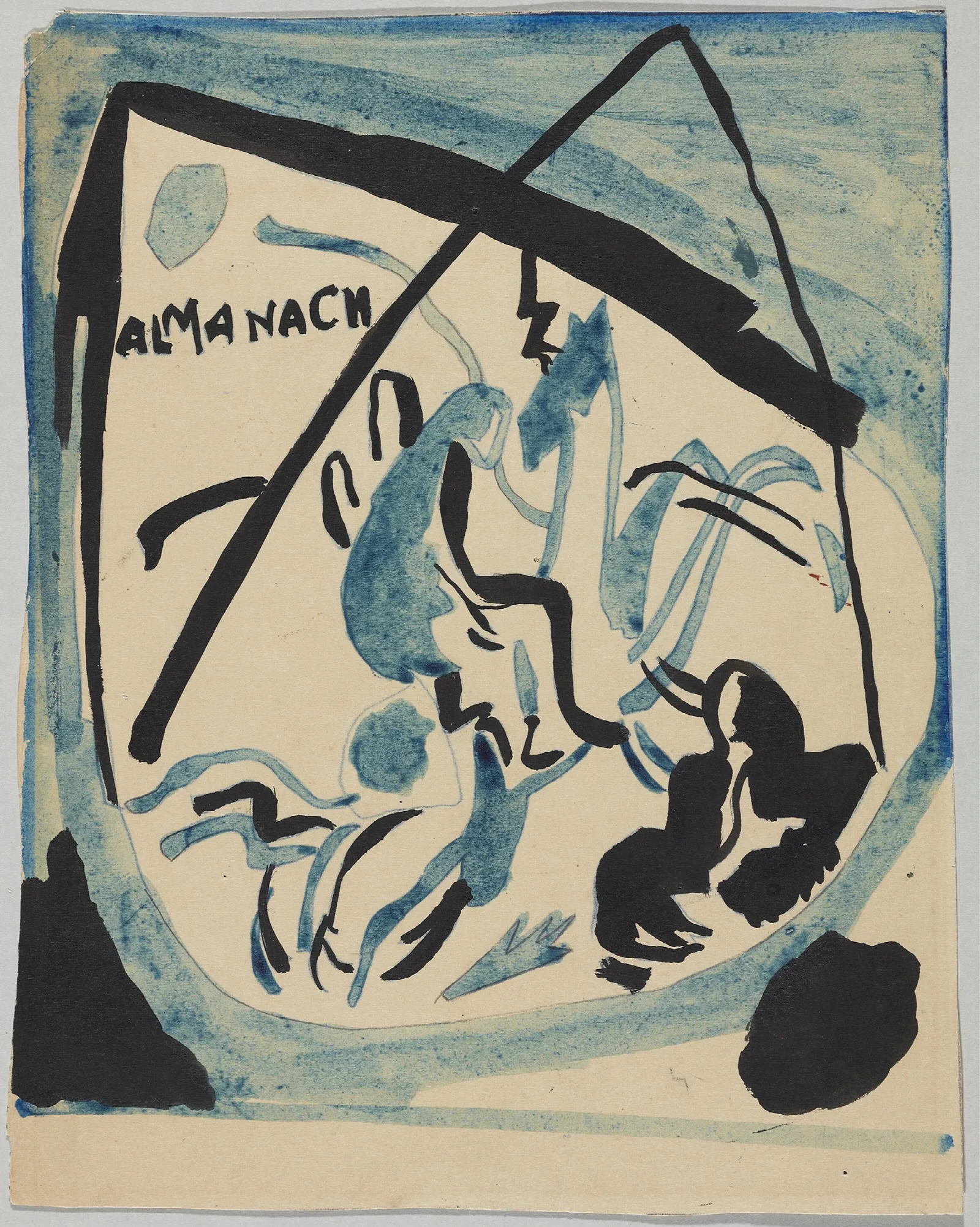 Design For The Cover Of The Almanac The Blue Rider Vii Wall Art by Wassily Kandinsky - Canvas Print