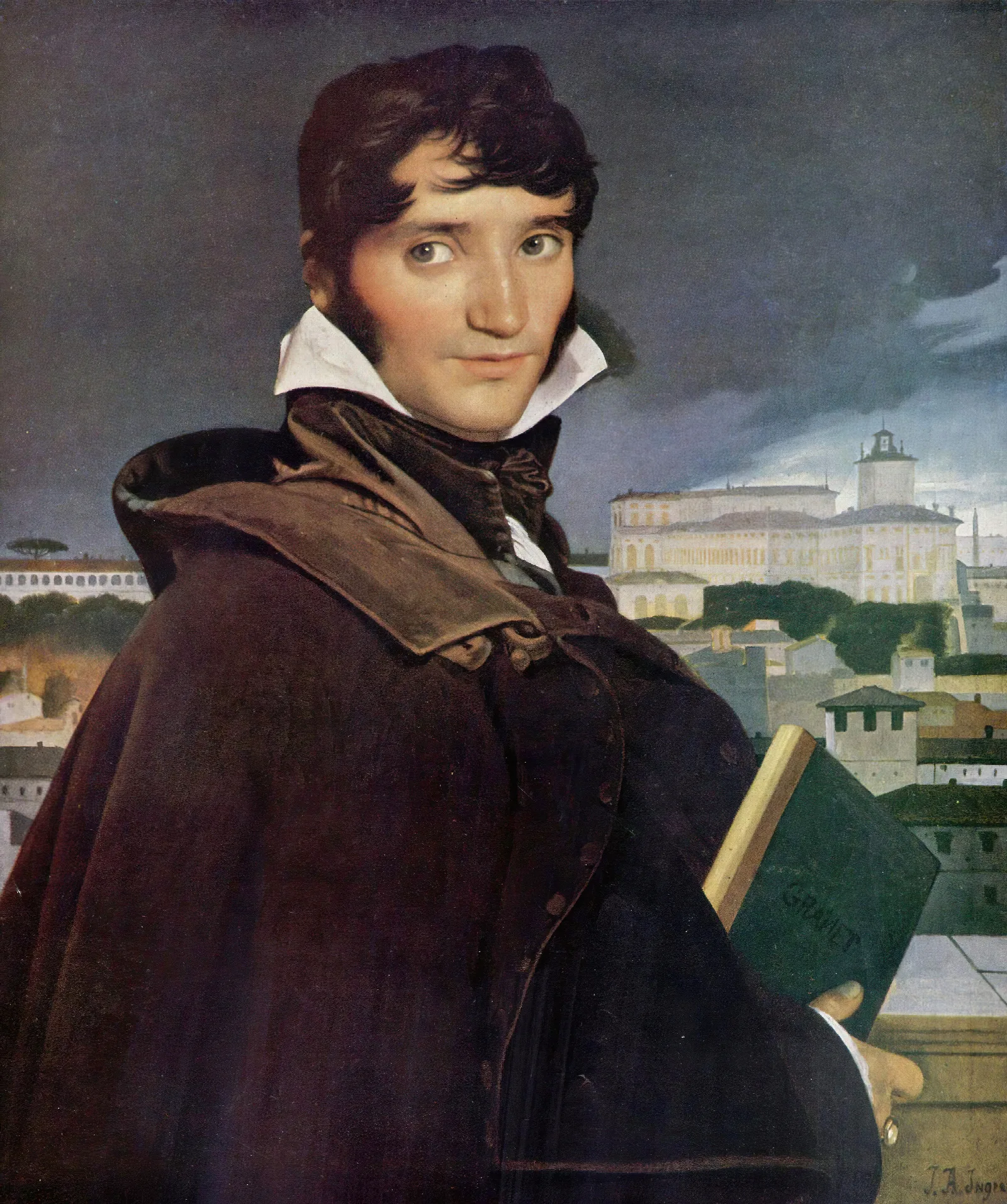 Portrait Of Francois Marius Granet 1777 1849 Wall Art by Jean Auguste Dominique Ingres - Canvas Print