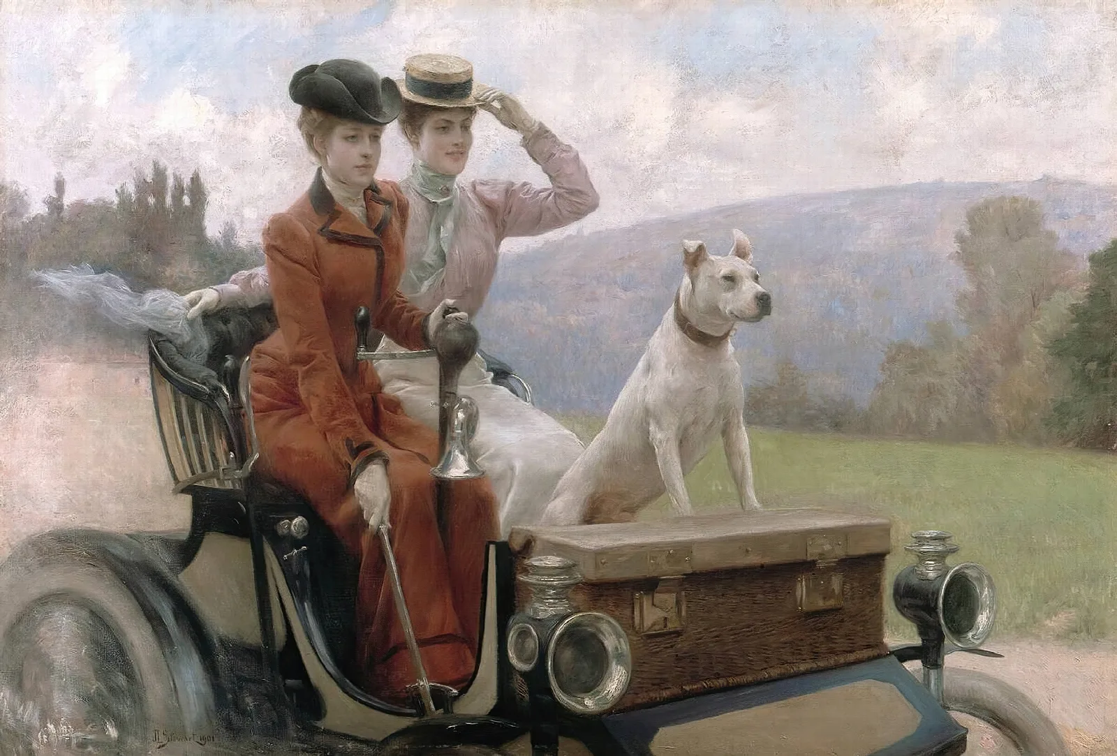 Les Dames Goldsmith Wall Art by Julius Leblanc Stewart - Canvas Print