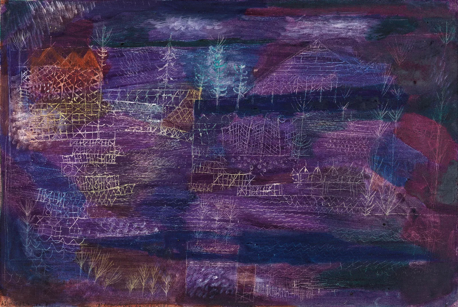 Flussbaulandschaft Wall Art by Paul Klee - Canvas Print