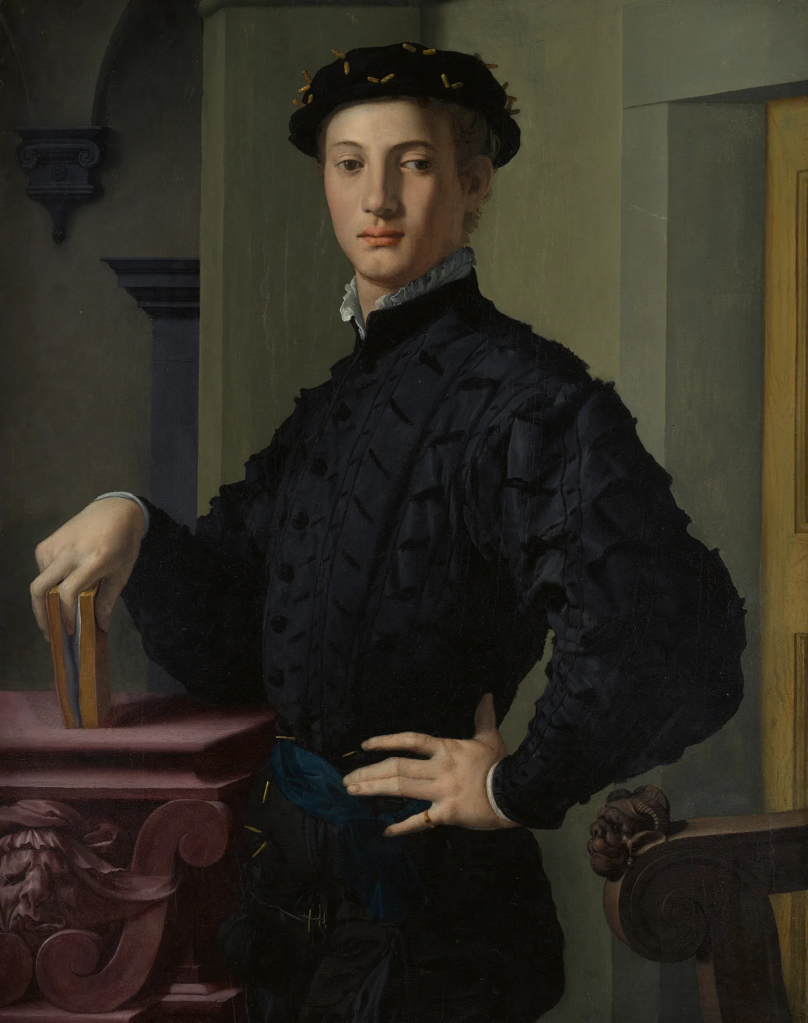 Portrait Of A Young Man 2 Wall Art by Agnolo Bronzino - Canvas Print