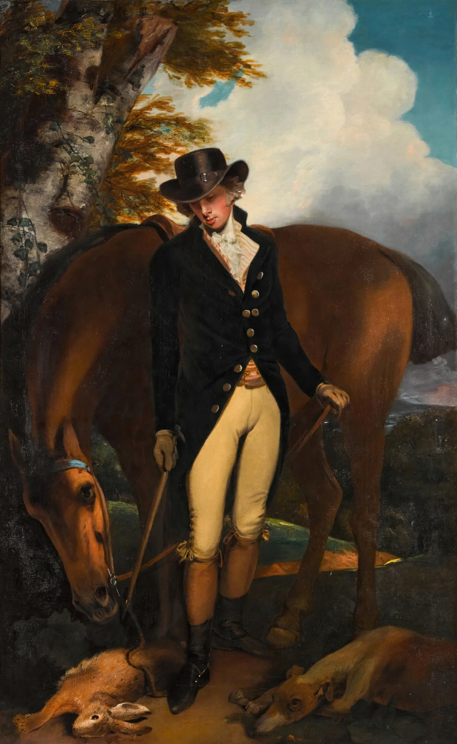 Portrait Of Thomas Norton Esq 1760 1803 Of Kingston Bowsey Sussex Wall Art by John Hoppner - Canvas Print