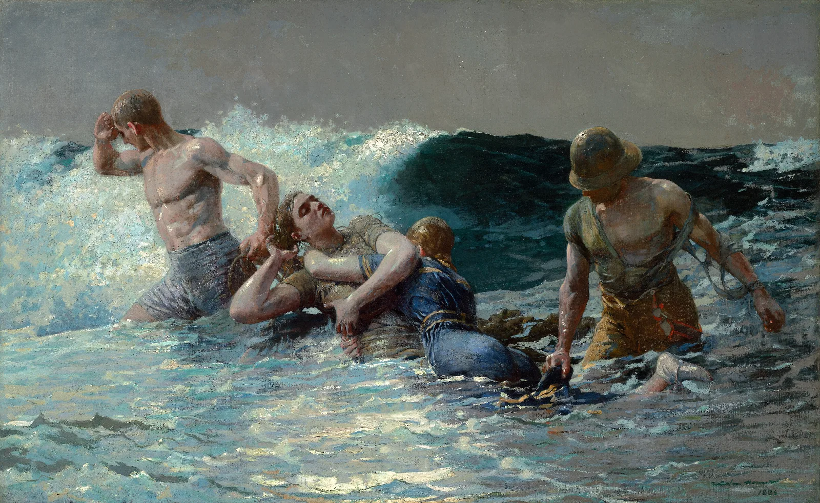 Undertow Wall Art by Winslow Homer - Canvas Print