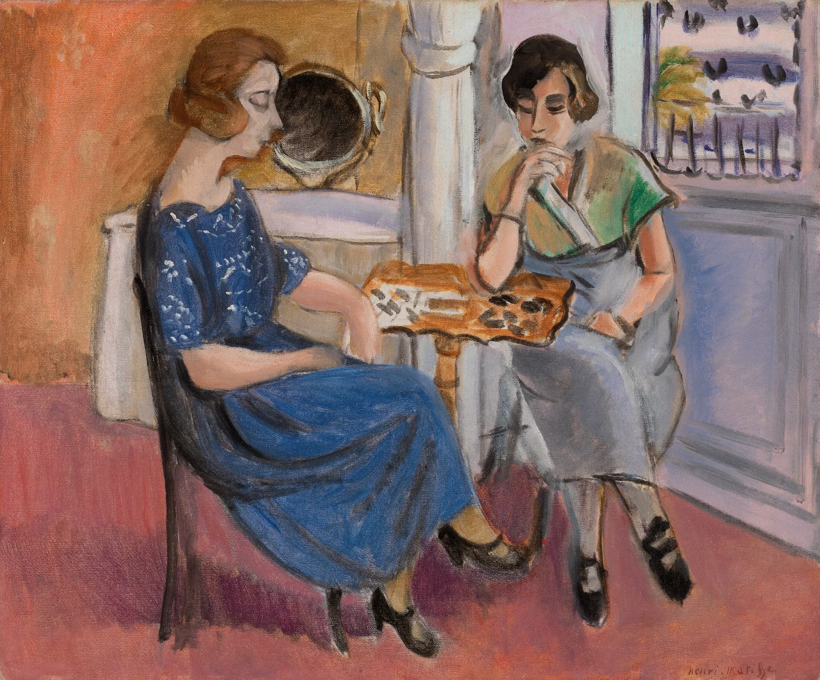 Domino Players 2 Wall Art by Henri Matisse - Canvas Print