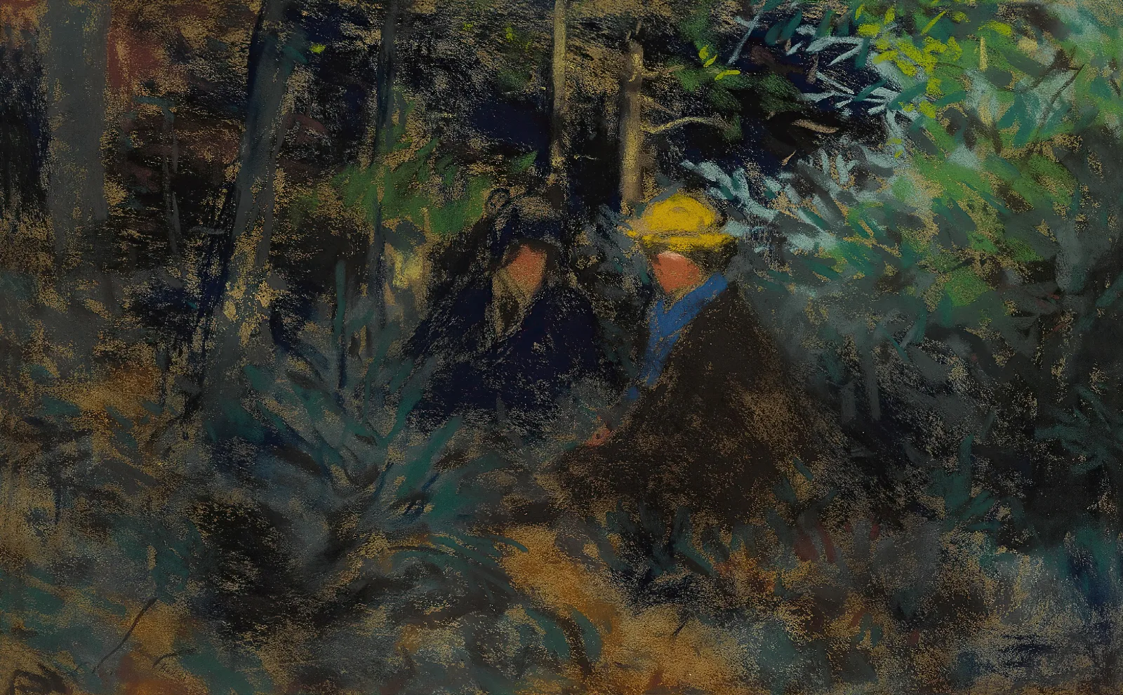Conversation In The Forest Wall Art by Robert Henri - Canvas Print