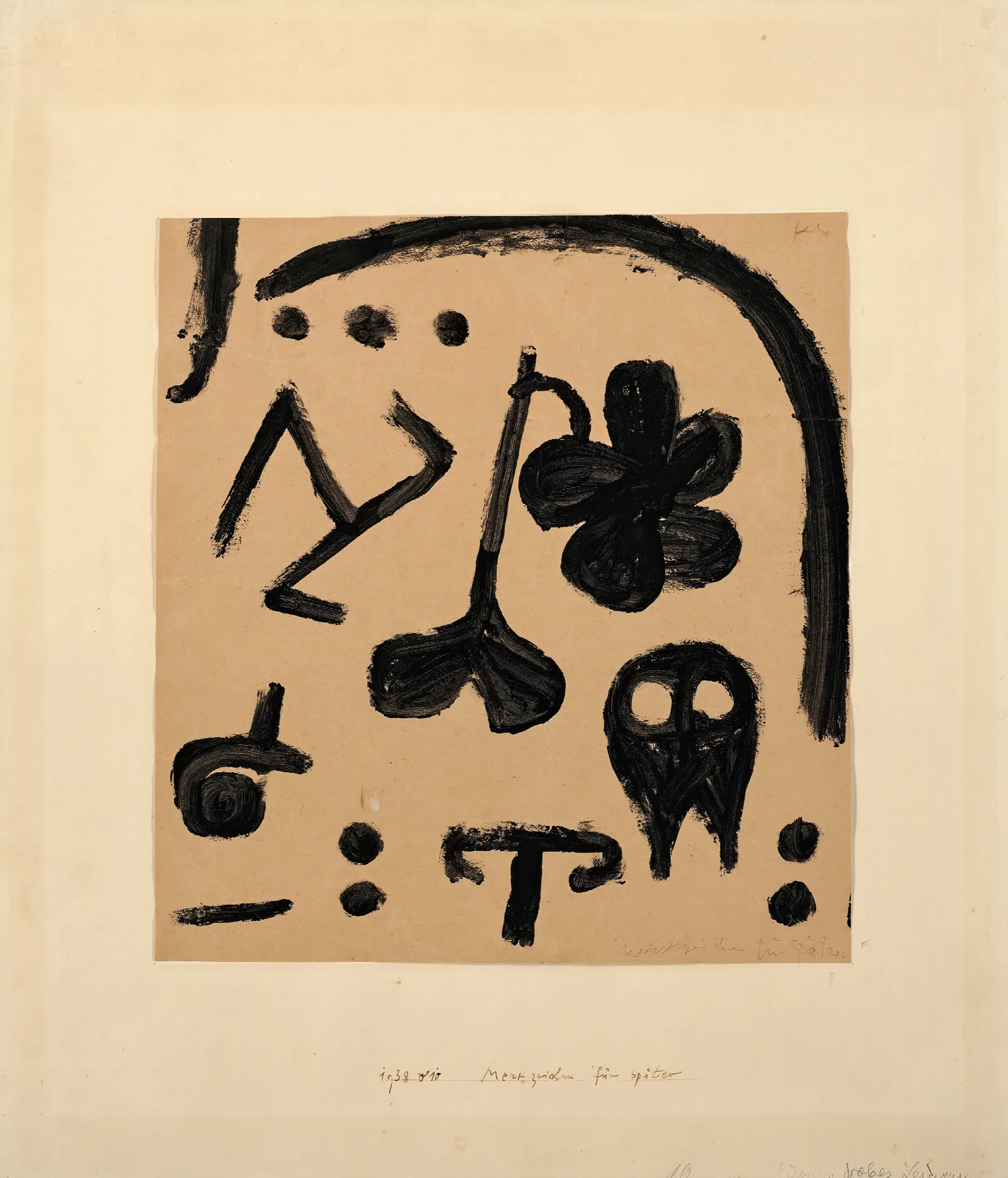 Merkzeichen Fur Spater Wall Art by Paul Klee - Canvas Print
