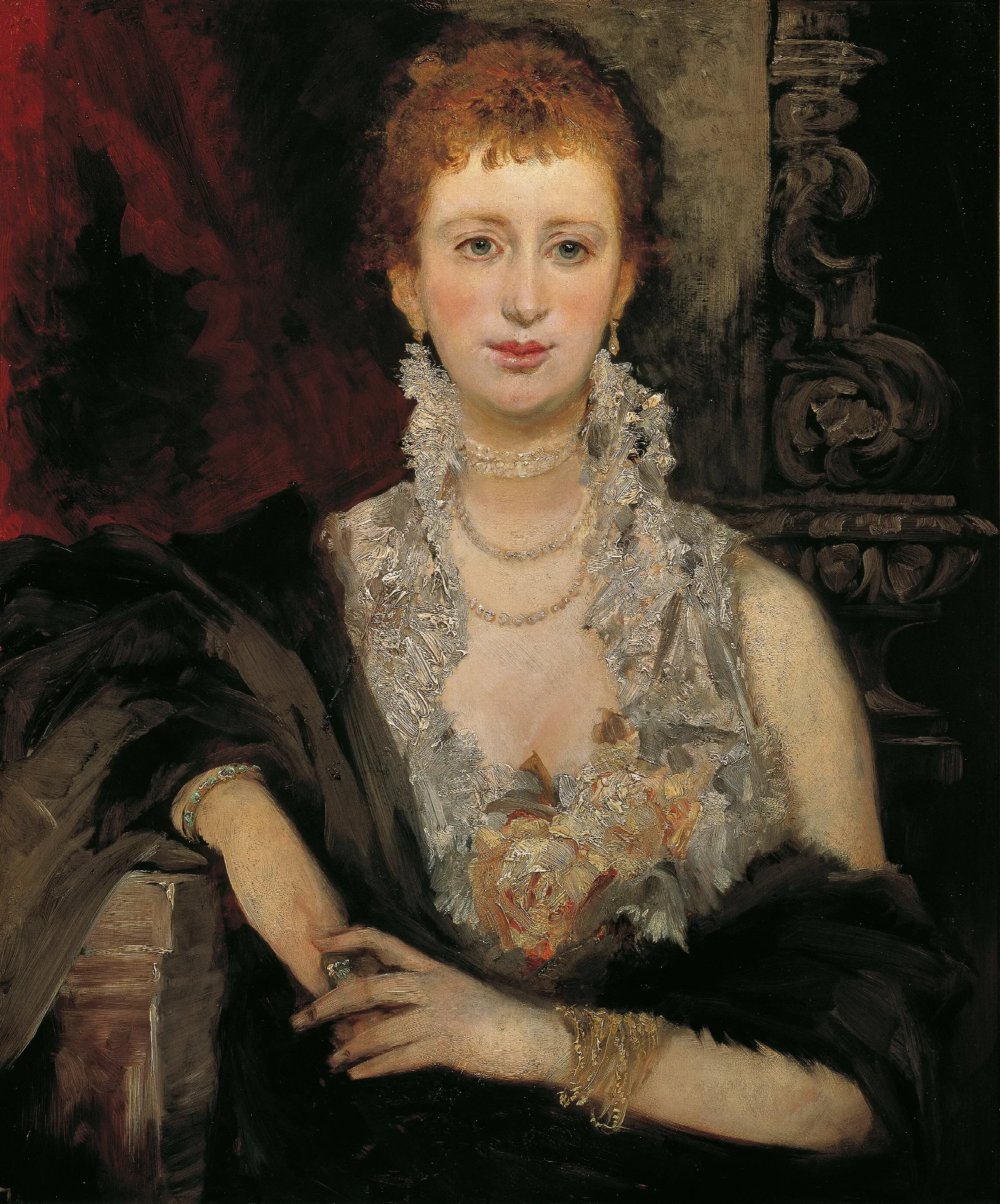 Clothilde Beer Wall Art by Hans Makart - Canvas Print