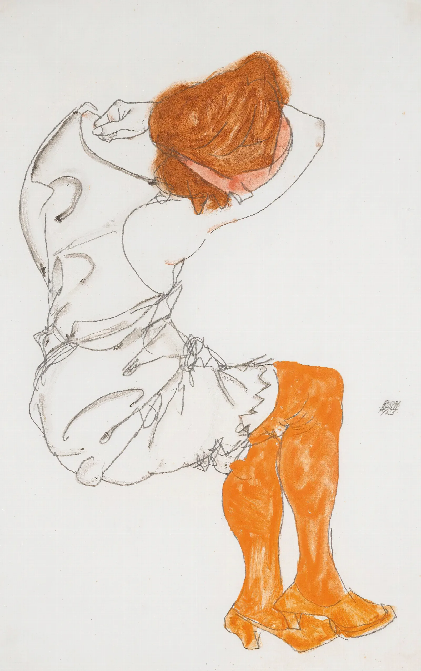 Das Schlafende Madchen The Sleeping Girl Wall Art by Egon Schiele - Canvas Print