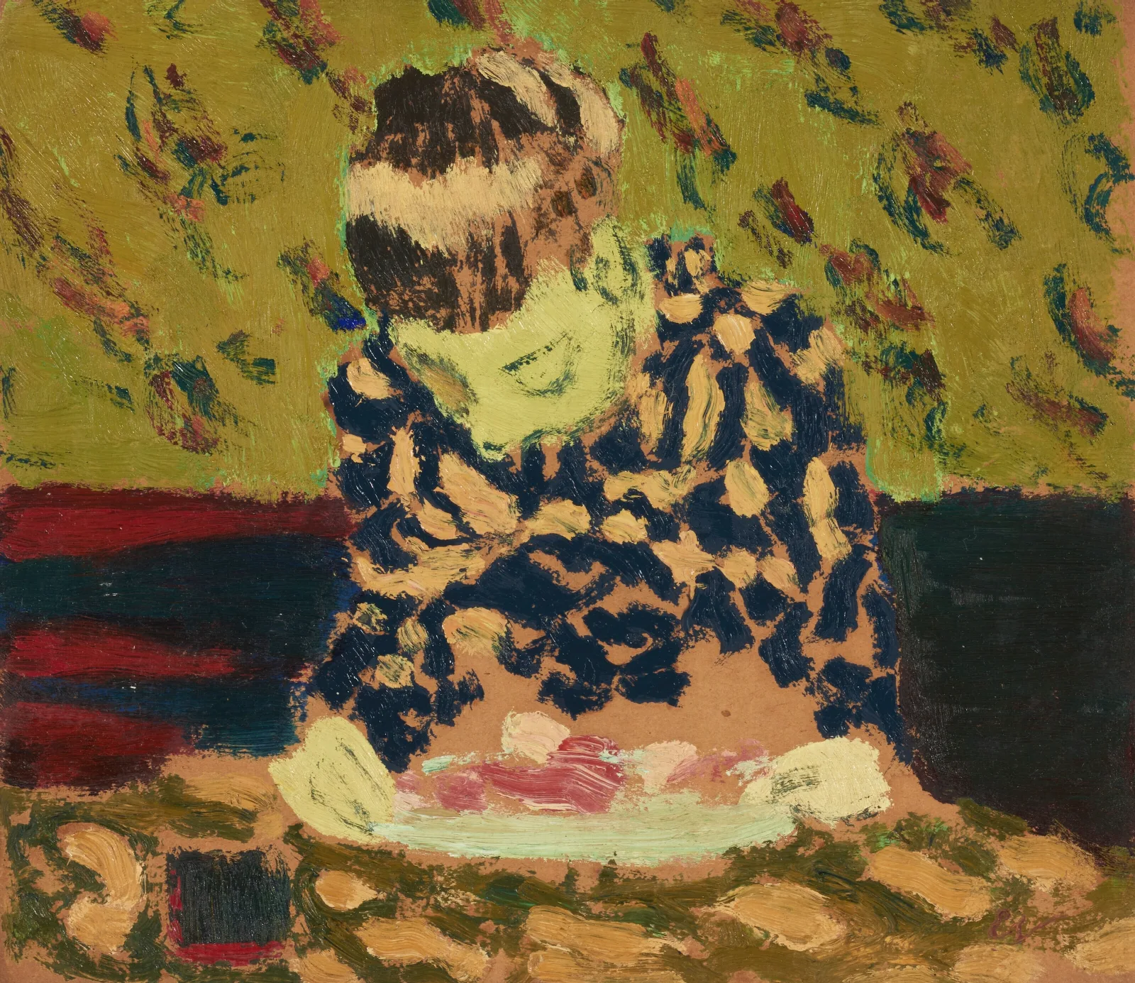 Marie Penchee Sur Son Ouvrage Wall Art by Édouard Vuillard - Canvas Print