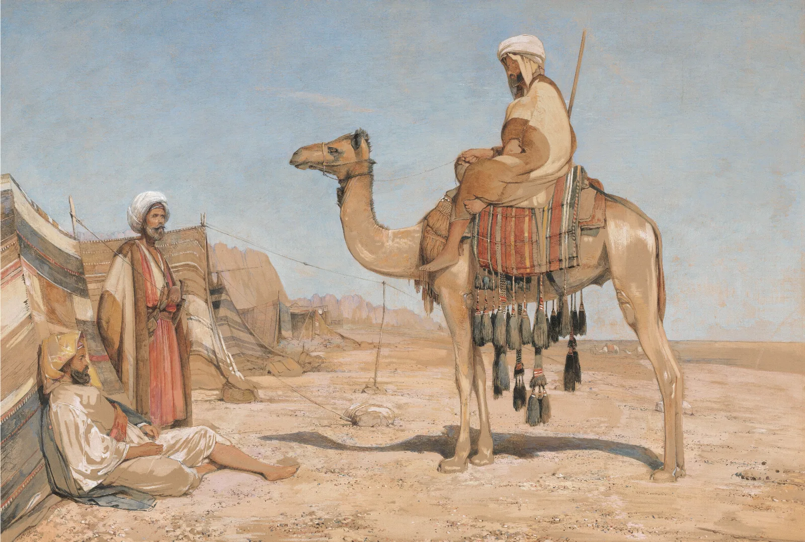 A Bedouin Encampment Or Bedouin Arabs Wall Art by John Frederick Lewis - Canvas Print