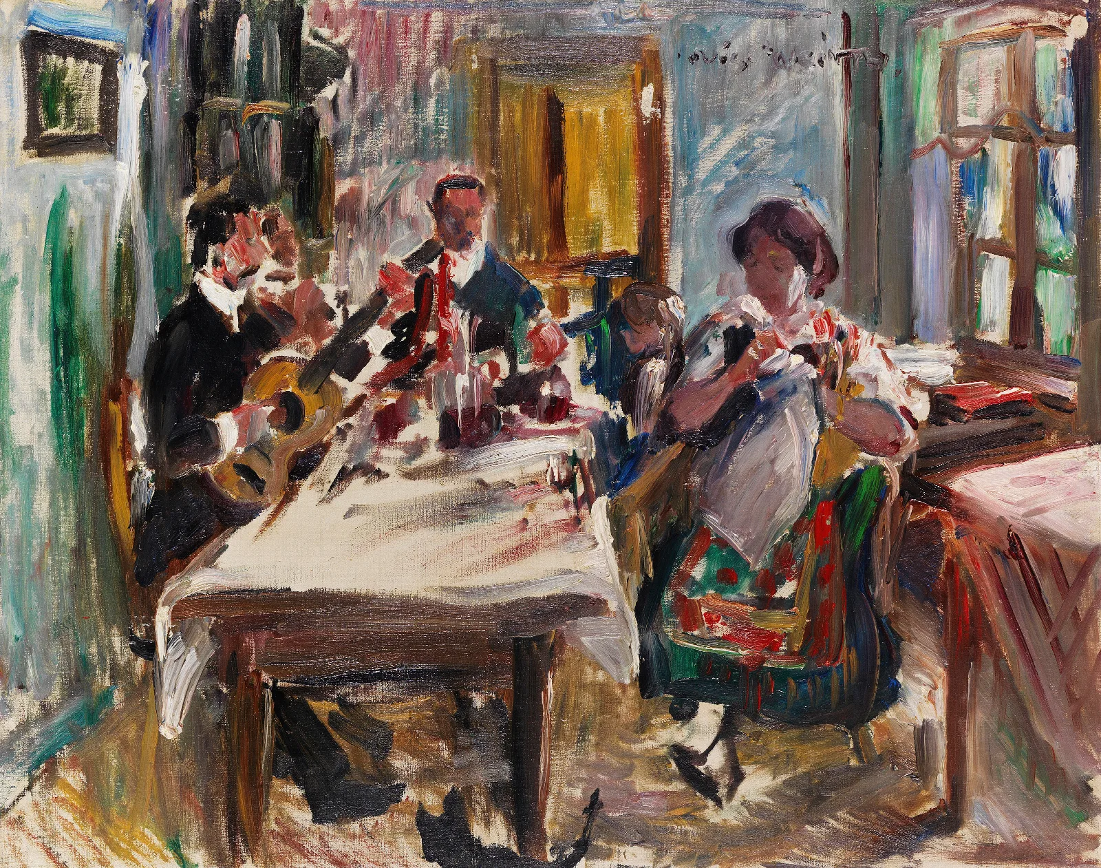 Tiroler Bauernstube Wall Art by Lovis Corinth - Canvas Print