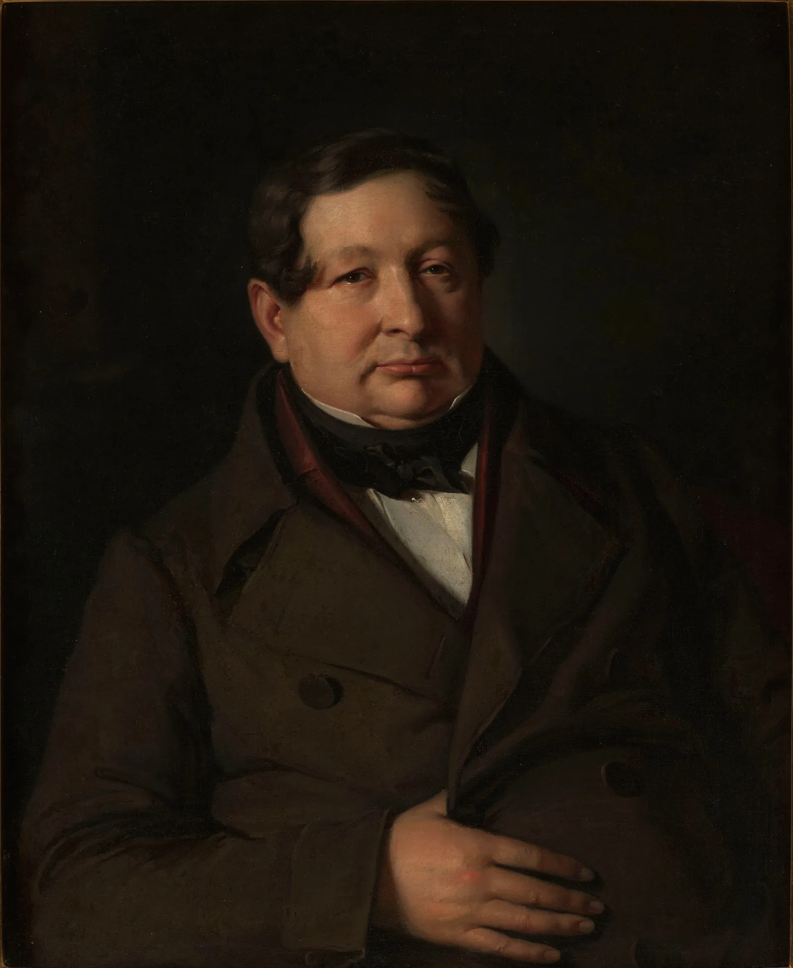Portrait Of Jakub Simmler Artists Father Wall Art by Józef Simmler - Canvas Print