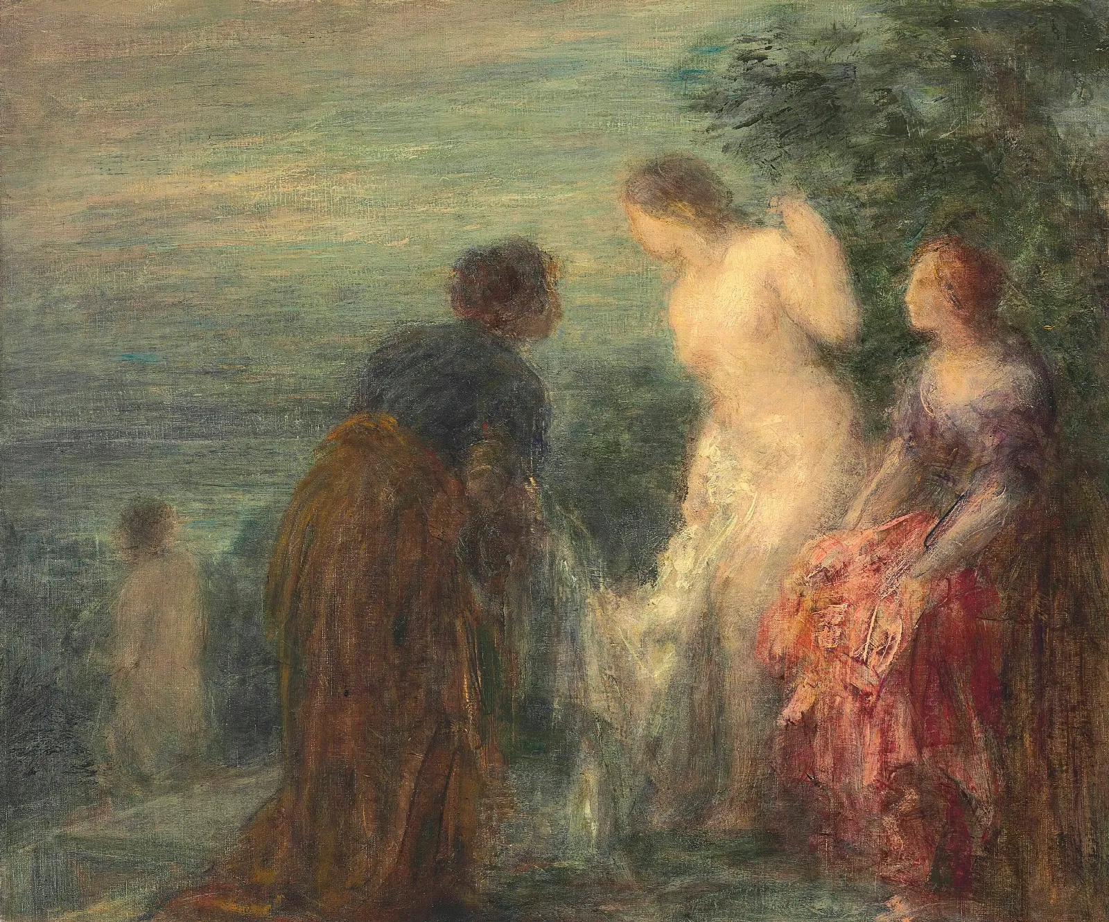 Sortie De Bain 2 Wall Art by Henri Fantin-Latour - Canvas Print