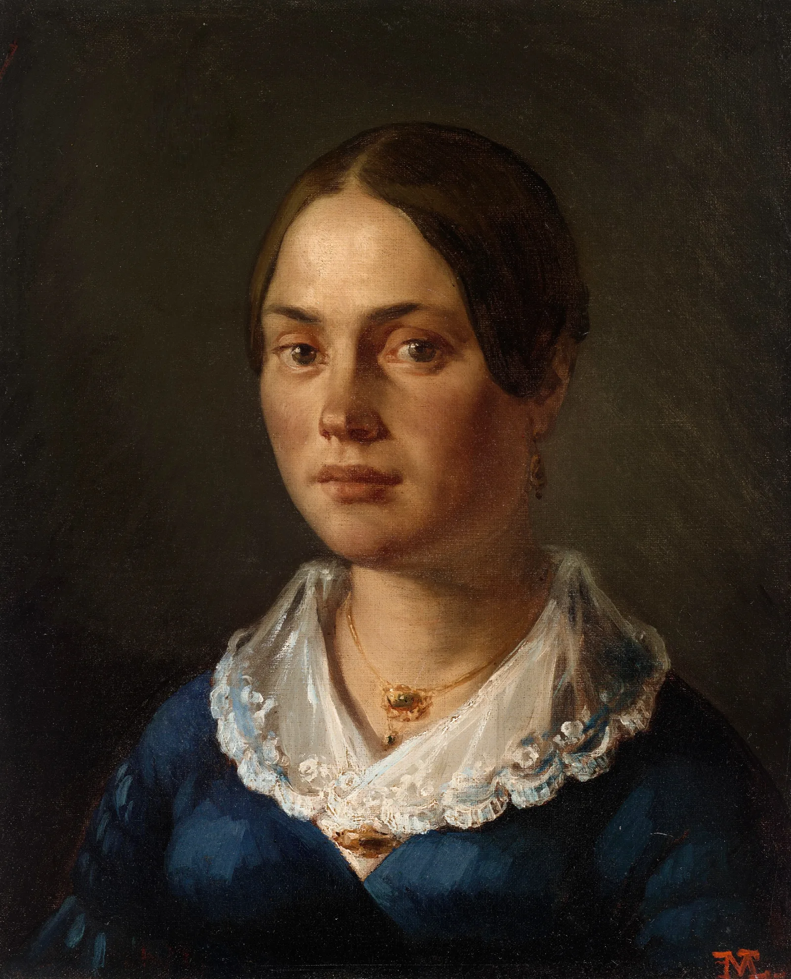 Portrait Of Madame Martin Wall Art by Jean-François Millet - Canvas Print