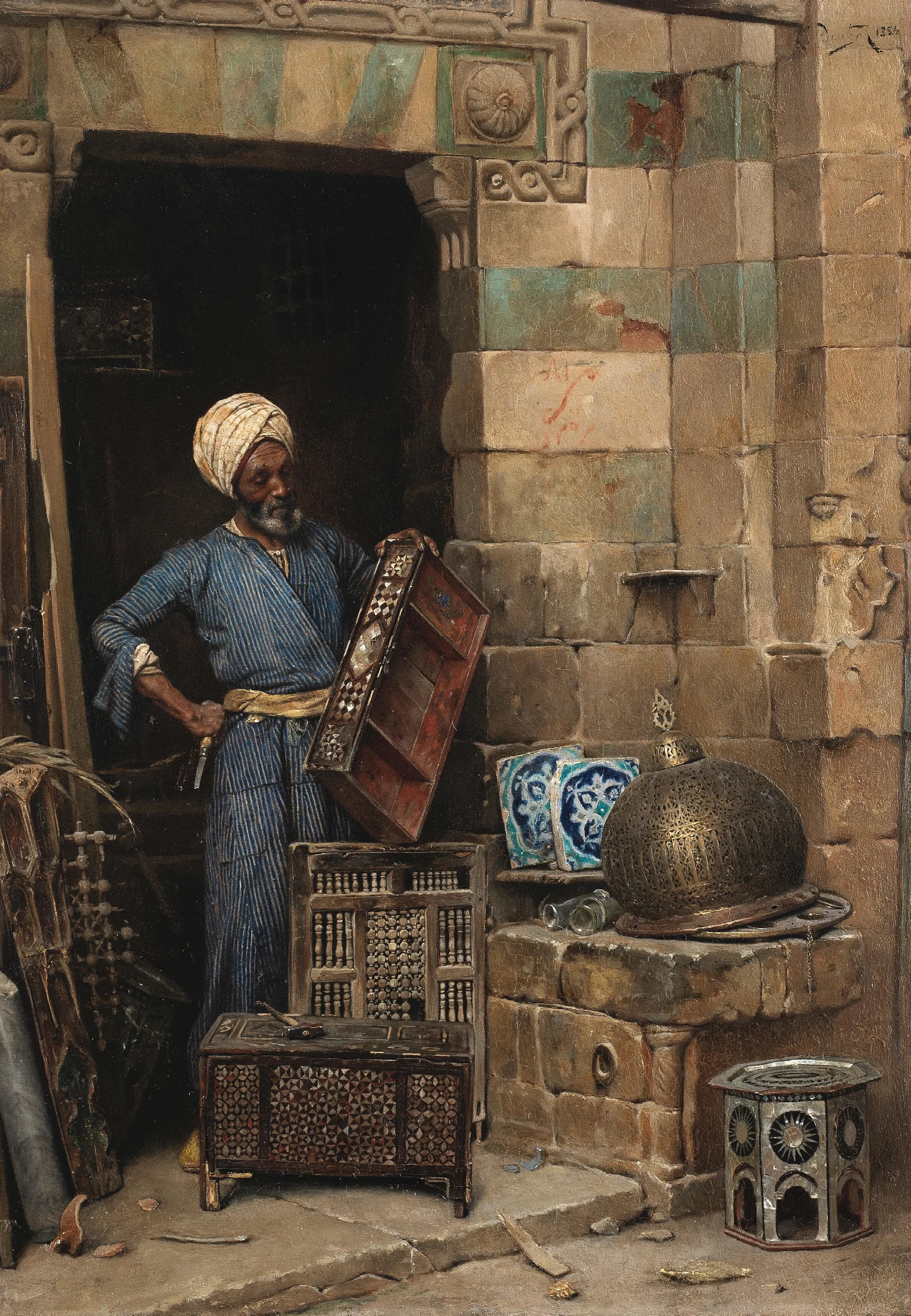 The Woodworker Wall Art by Ludwig Deutsch - Canvas Print