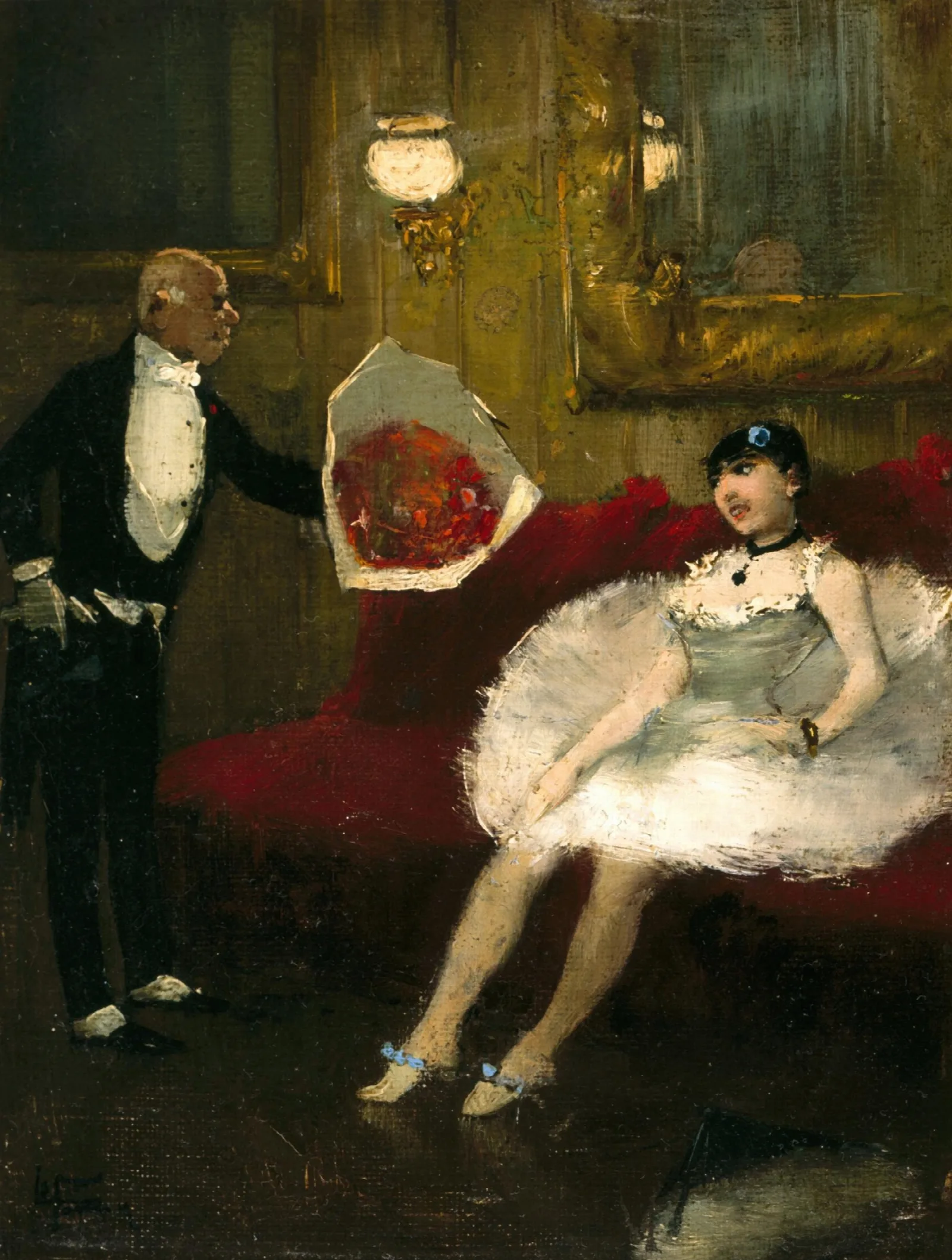 The Admirer 2 Wall Art by Jean-Louis Forain - Canvas Print