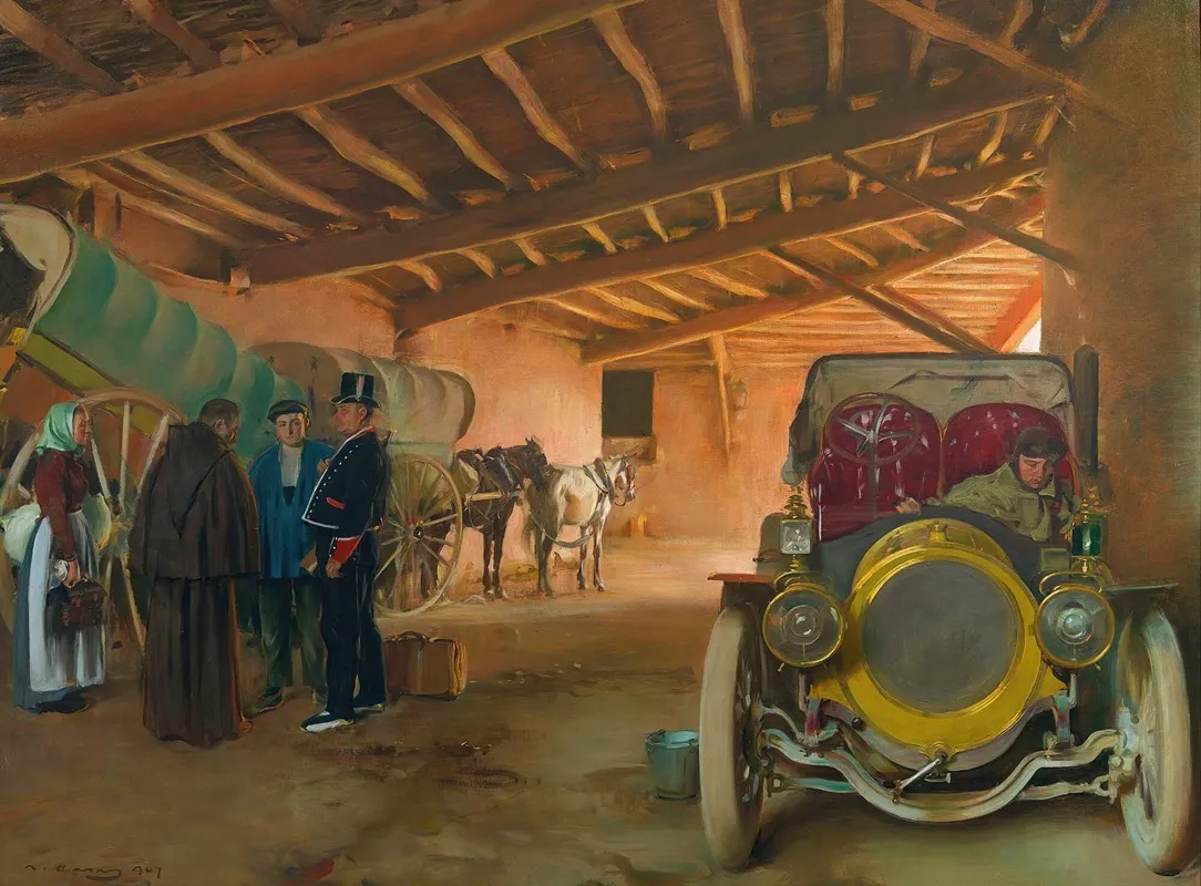 The Coach House Wall Art by Ramón Casas - Canvas Print