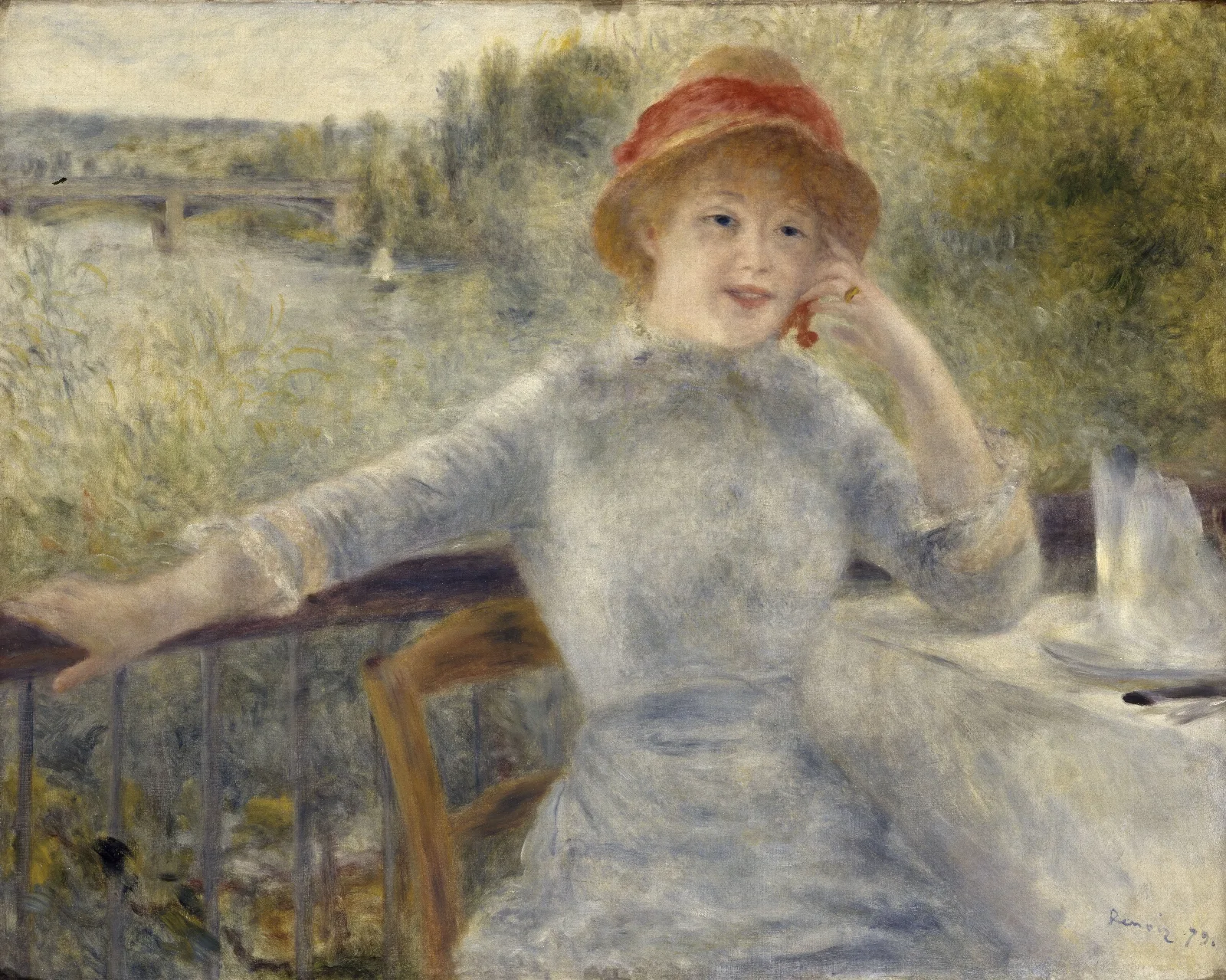 Alphonsine Fournaise Wall Art by Pierre-Auguste Renoir - Canvas Print