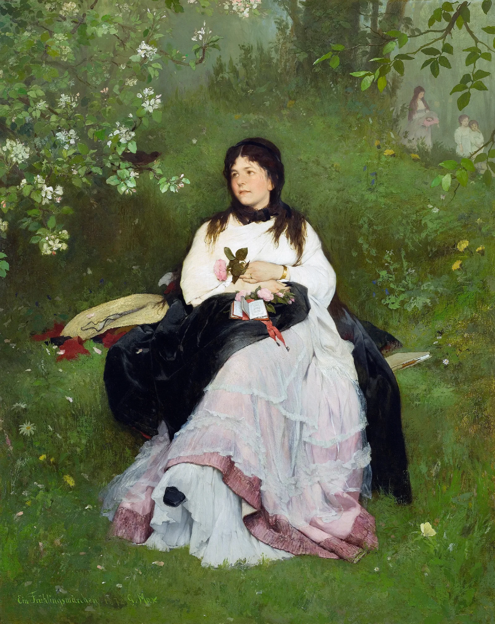 A Spring Fairy Tale Wall Art by Gabriel von Max - Canvas Print