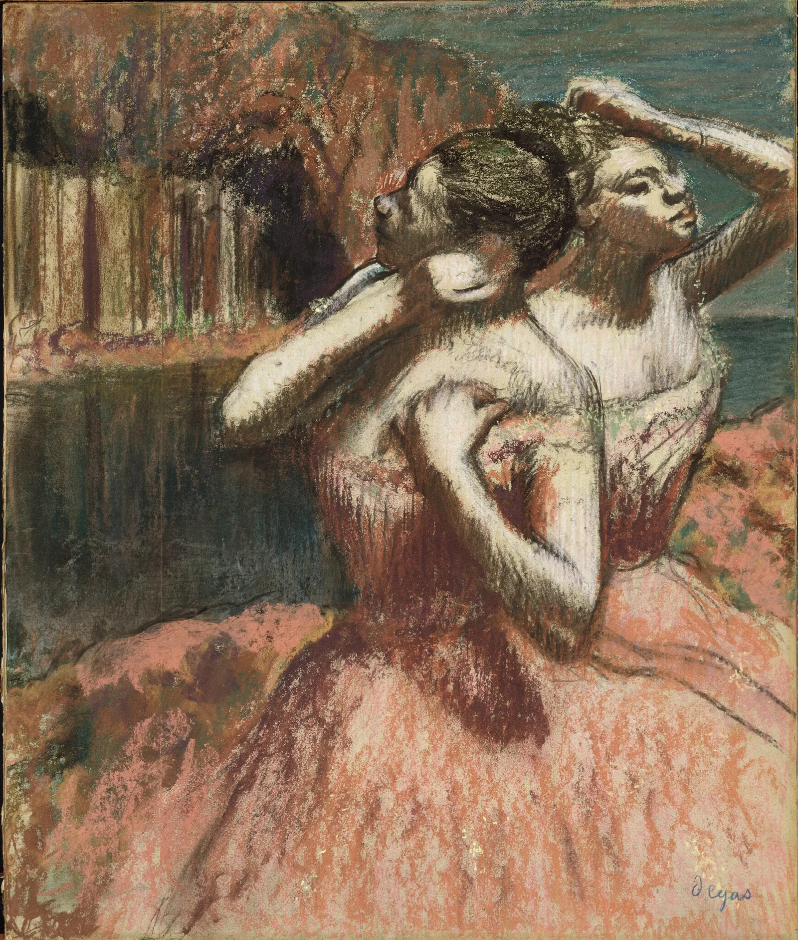 Two Dancers 2 Wall Art by Edgar Degas - Canvas Print