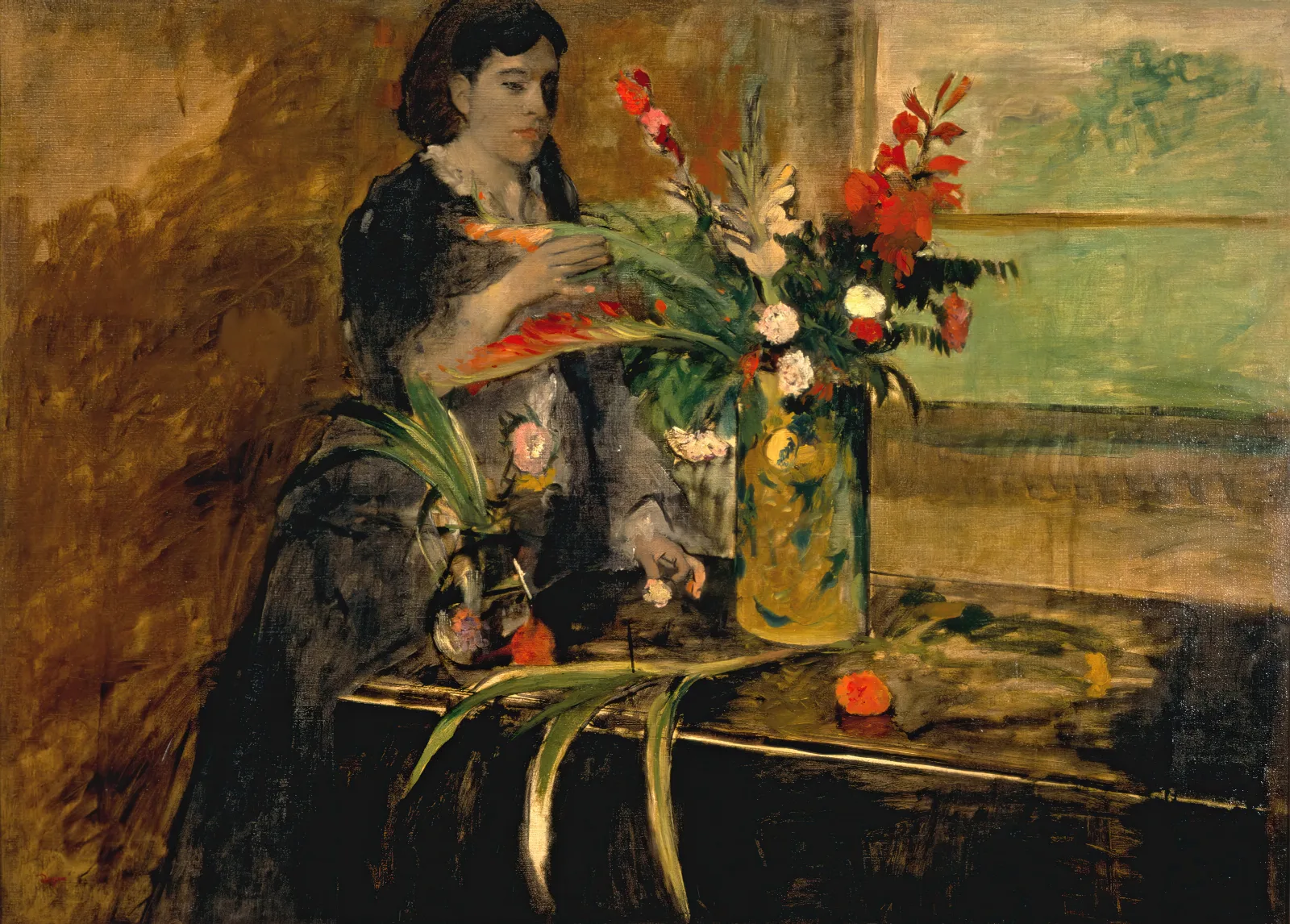 Portrait Of Estelle Musson Degas Wall Art by Edgar Degas - Canvas Print
