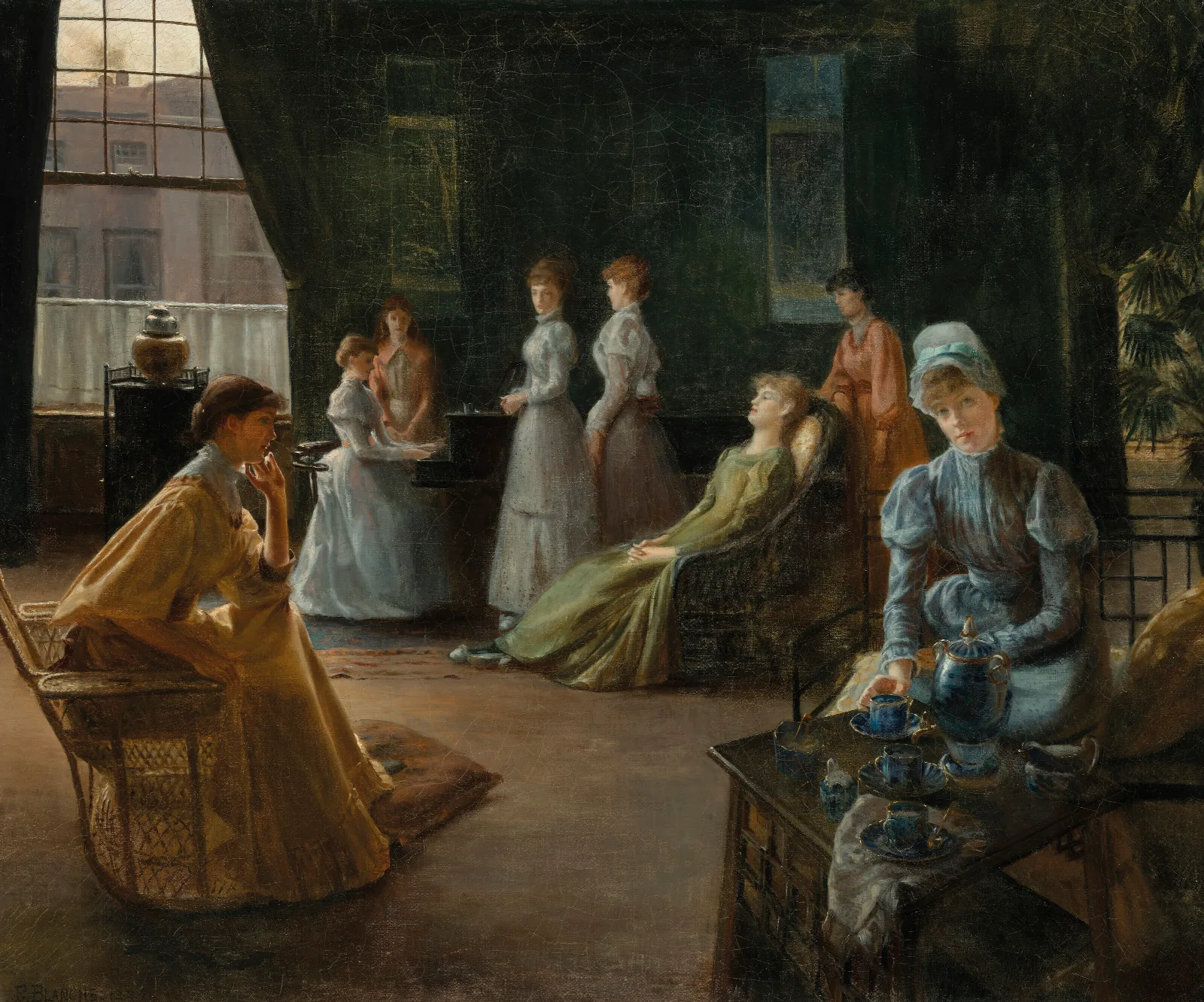 Interieur A Londres Wall Art by Jacques-Émile Blanche - Canvas Print