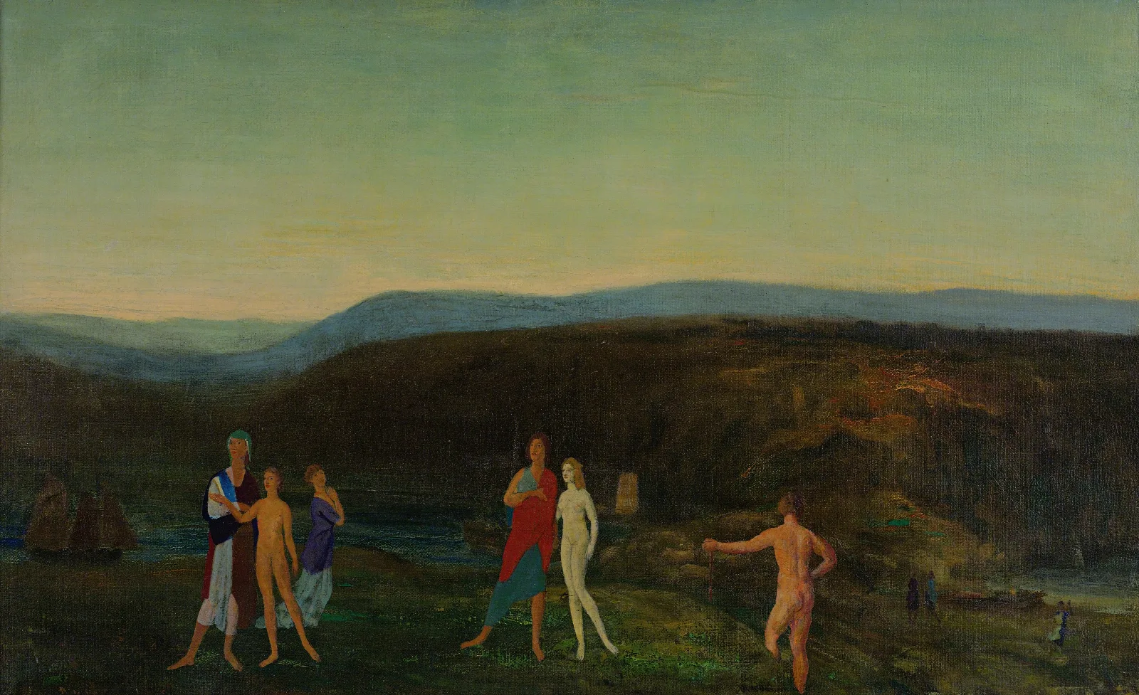 Midsummer Evening Wall Art by Arthur Bowen Davies - Canvas Print
