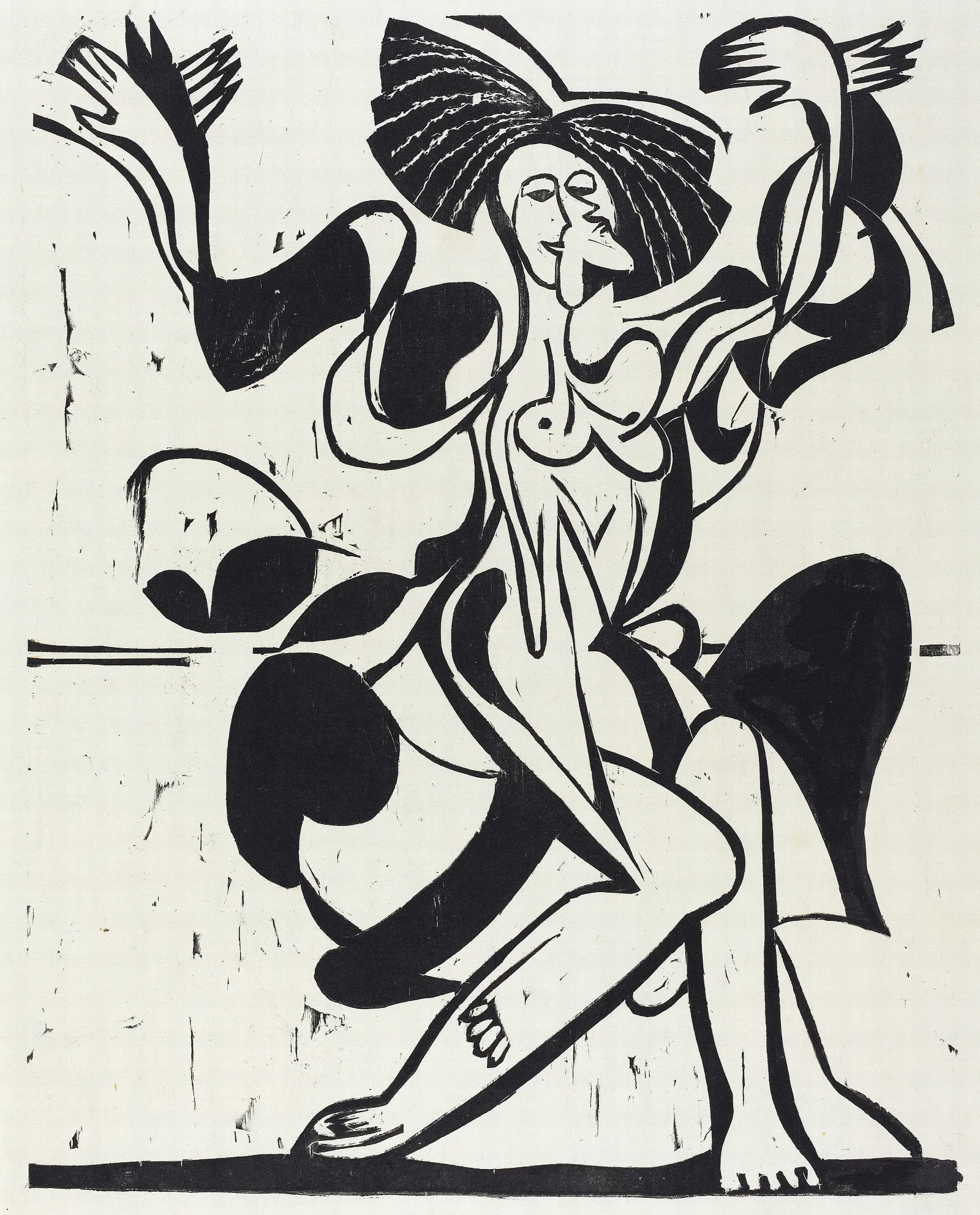 Mary Wigmans Dance Wall Art by Ernst Ludwig Kirchner - Canvas Print